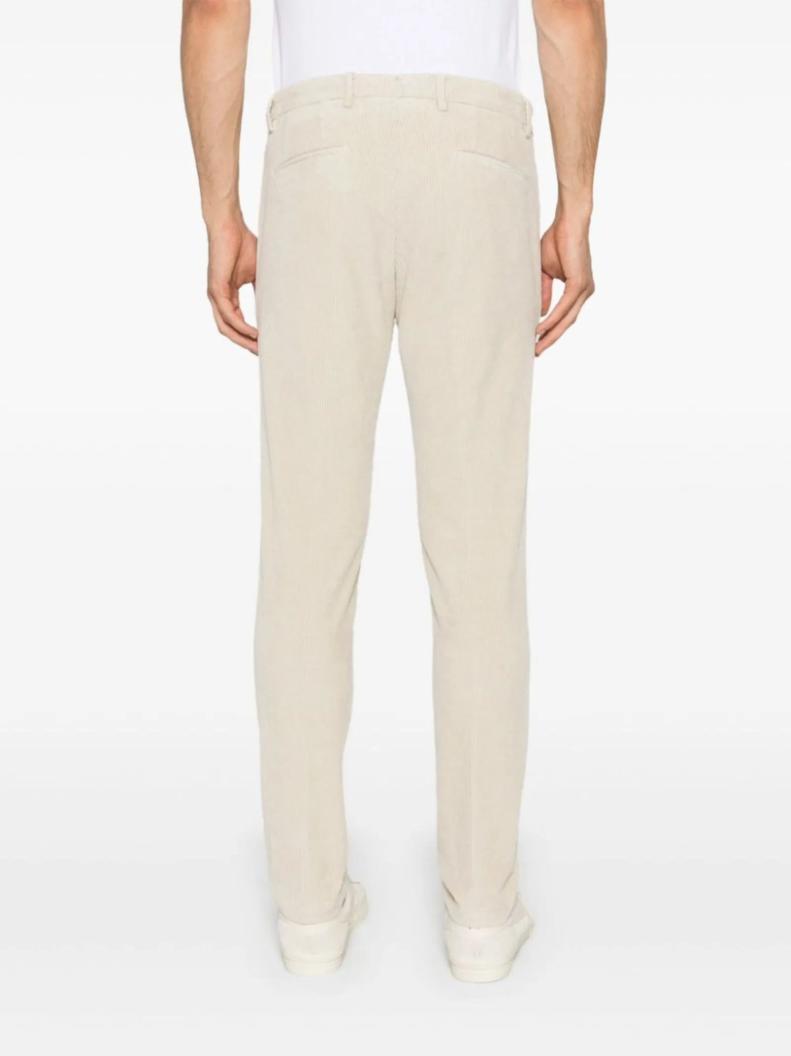 BRIGLIA Abbigliamento,Pantaloni Chino a coste in cotone beige 
