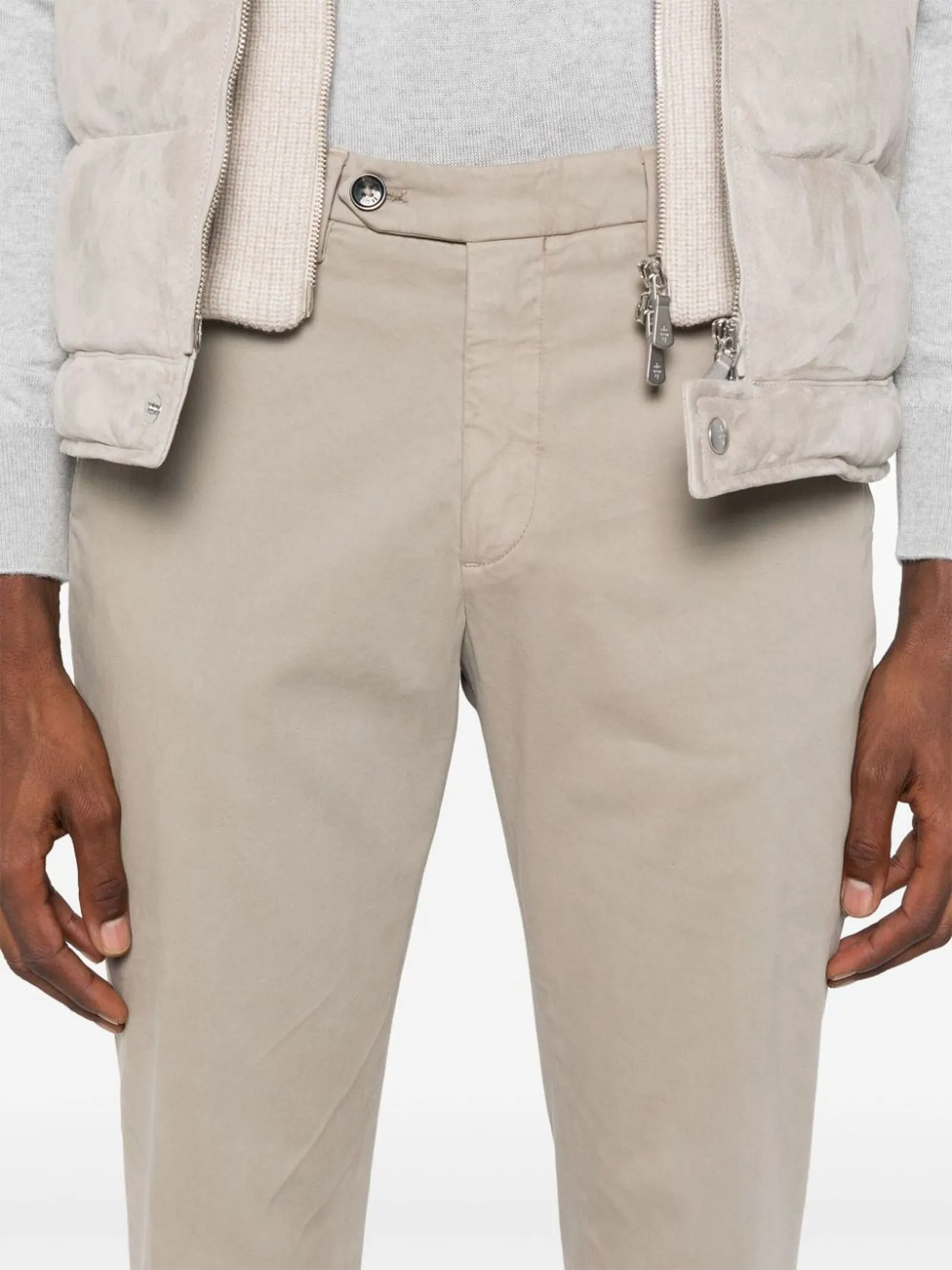 BRIGLIA Abbigliamento,Pantaloni Chino in misto cotone beige 