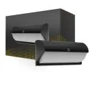 Bulkhead LED Nero 12W 1200lm - 830 Luce Calda -  | IP54 - Sensore Di Luce