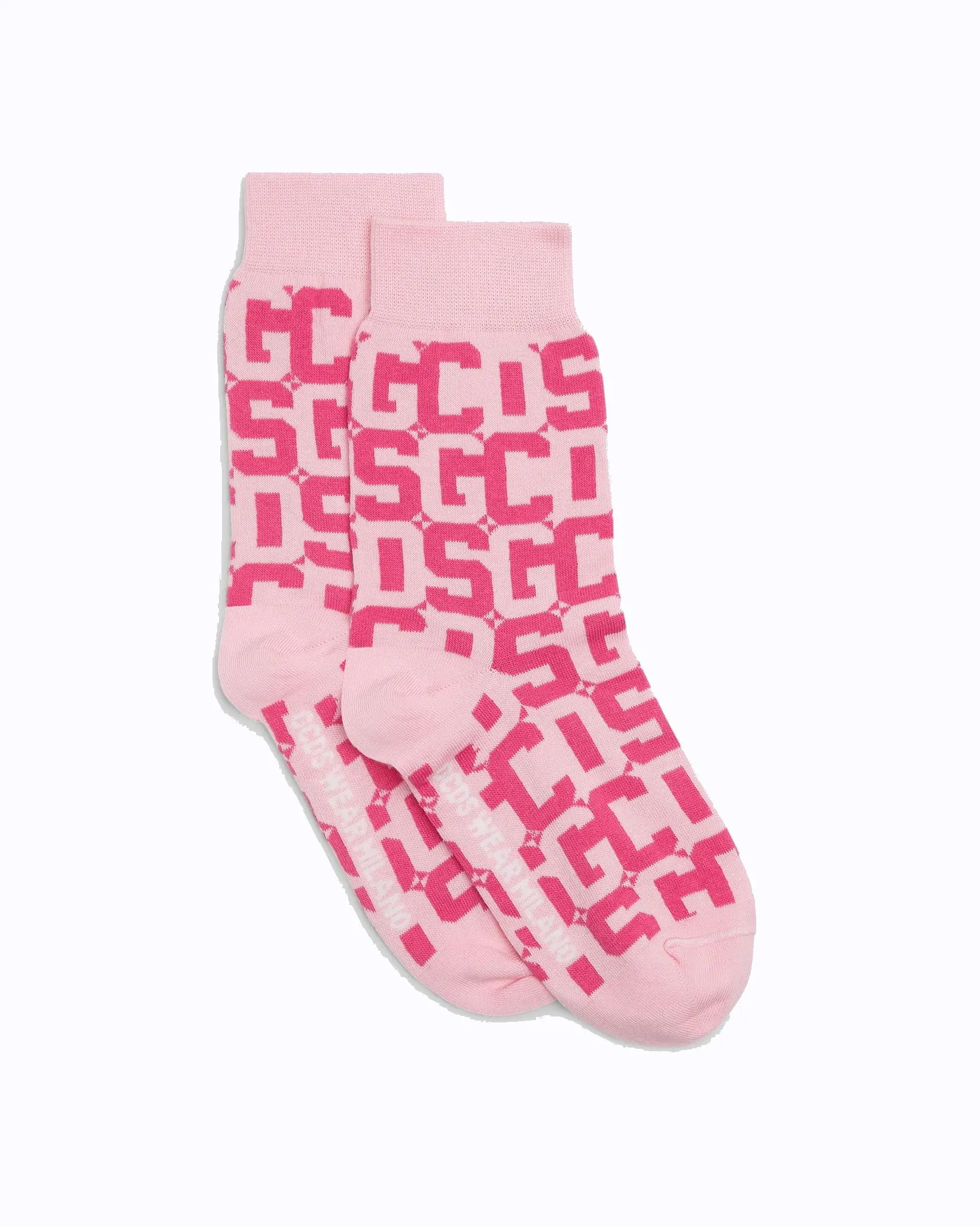 CALZINI ROSA CON INTARSIO LOGO
