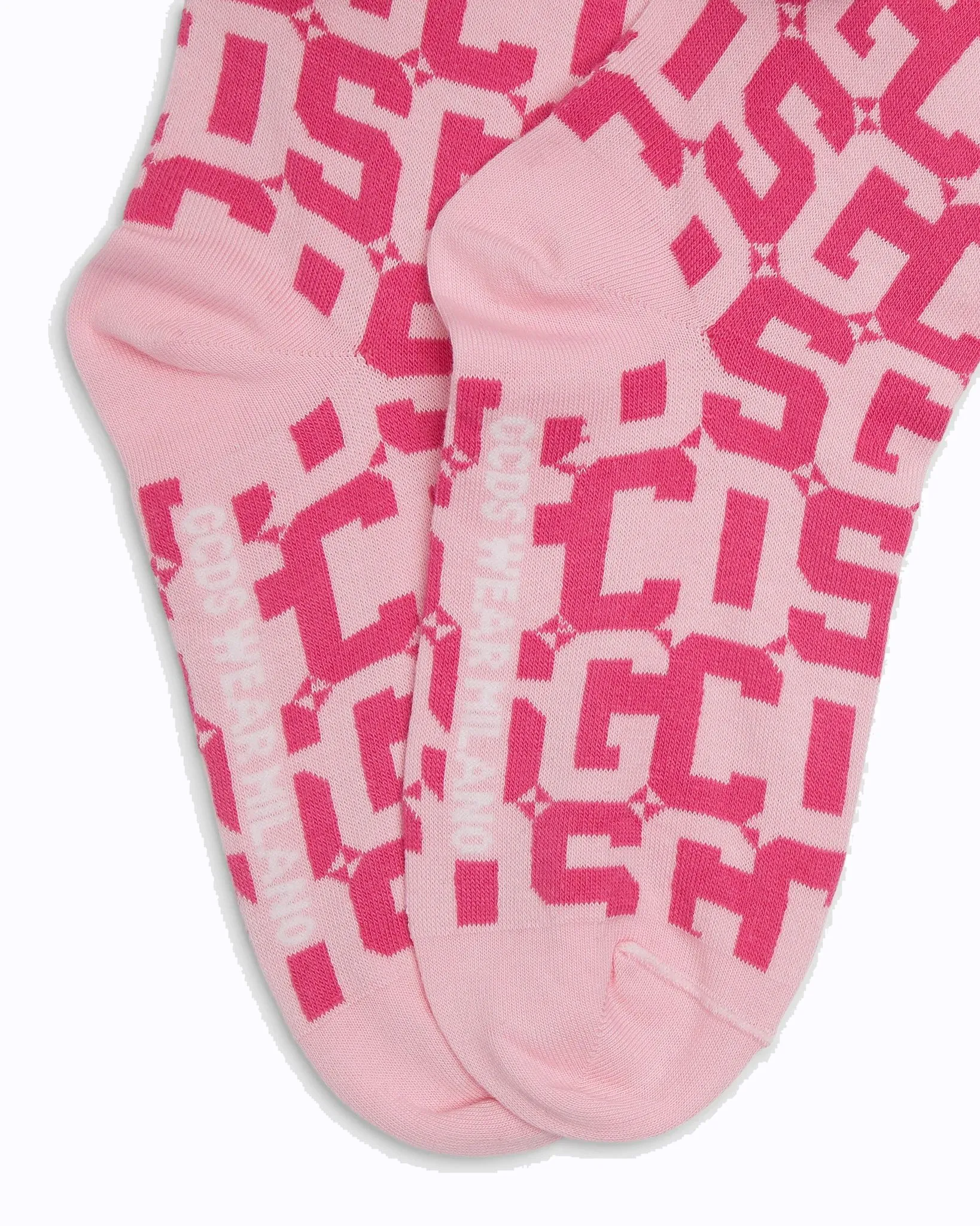 CALZINI ROSA CON INTARSIO LOGO