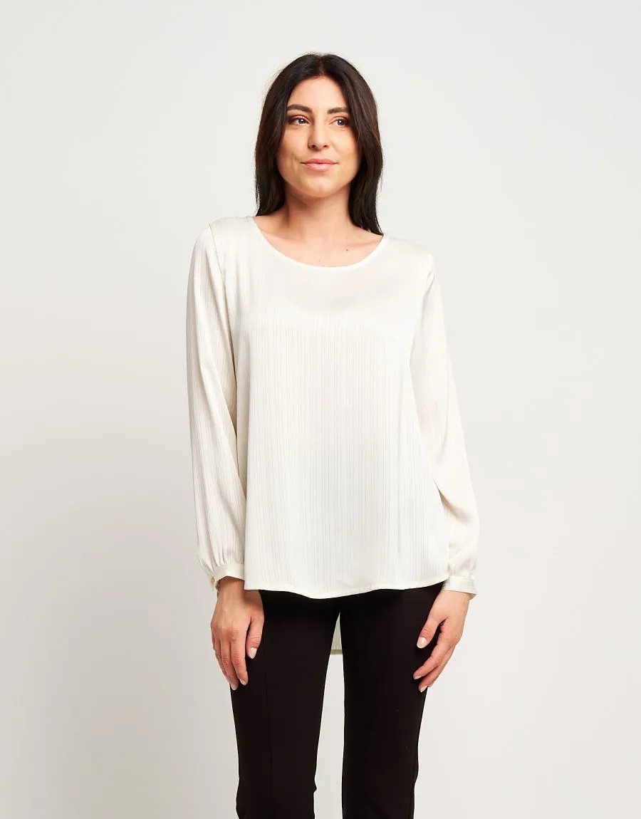 Camicia a righe in raso