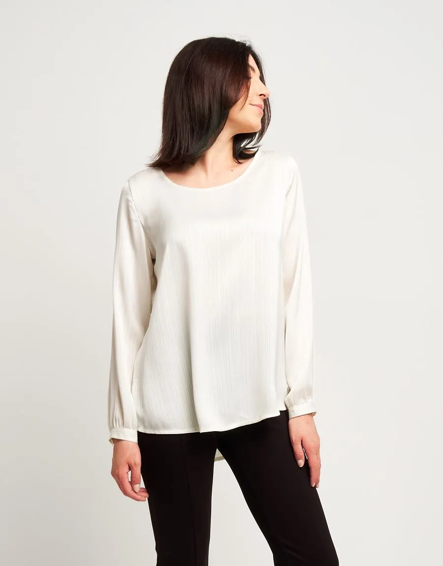 Camicia a righe in raso