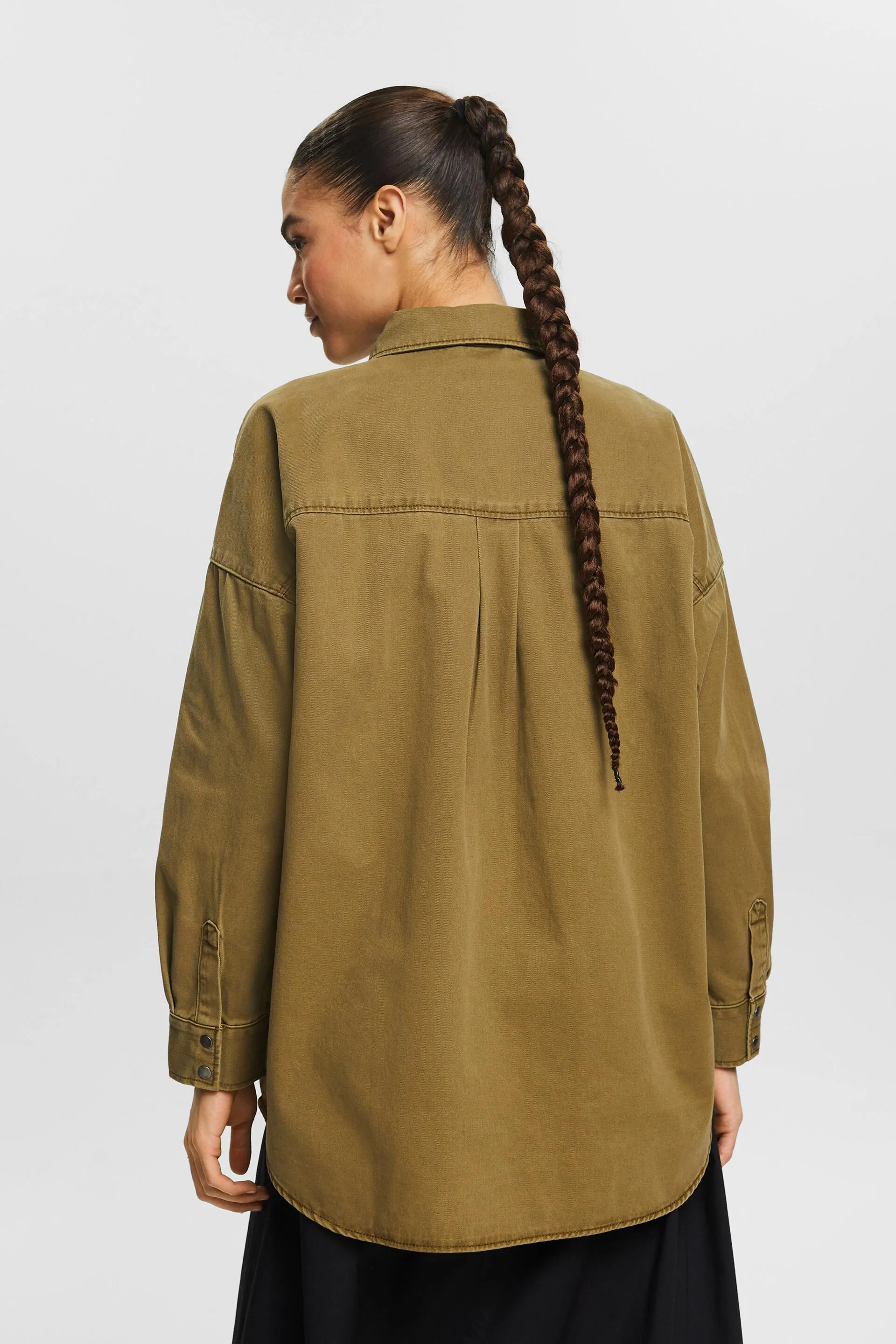 Camicia blusata a maniche lunghe