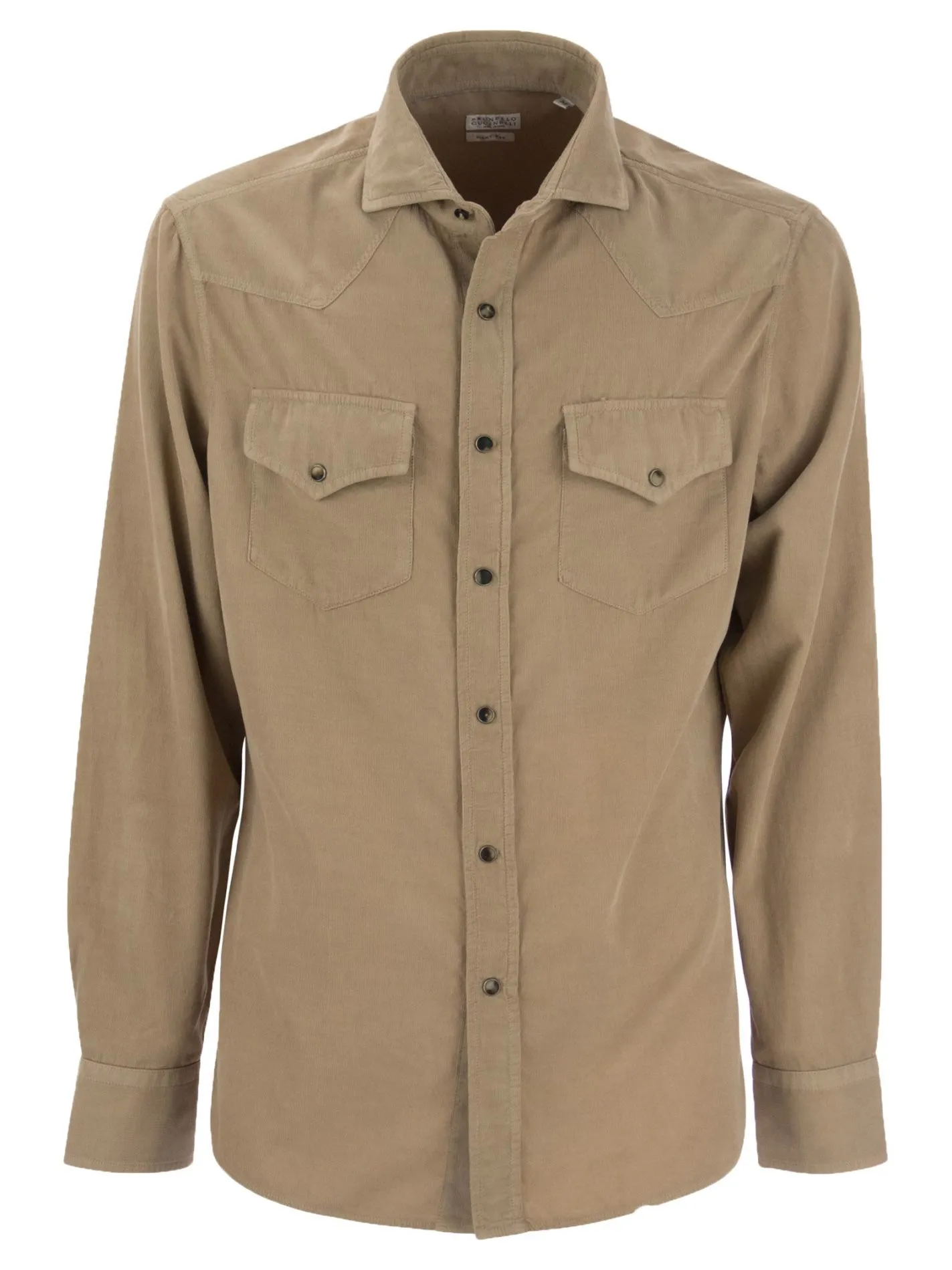 Camicia easy fit in velluto a costine