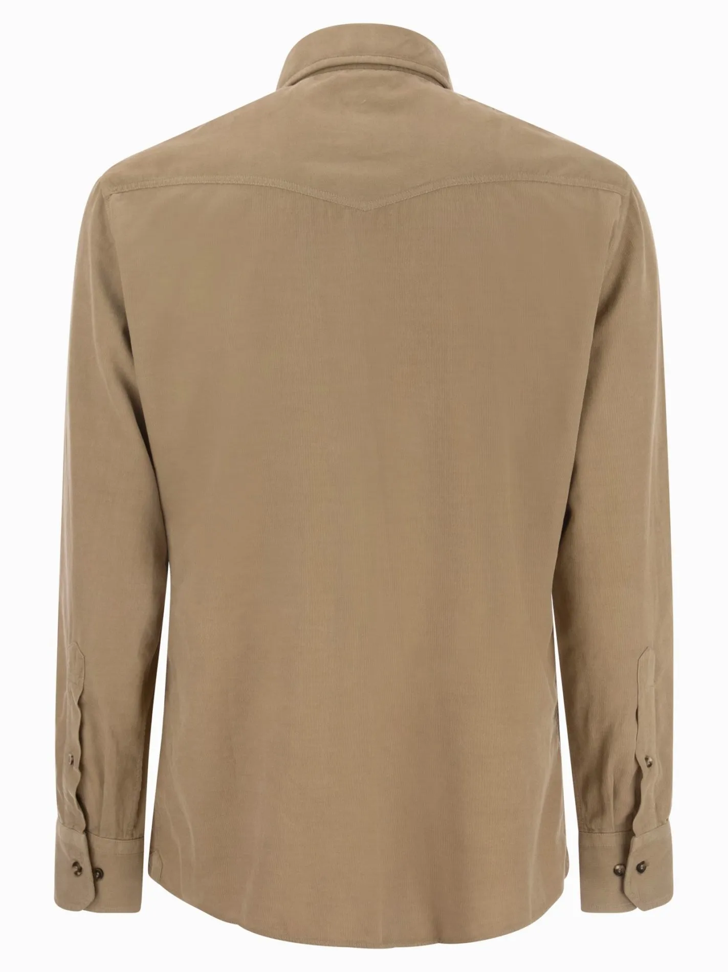 Camicia easy fit in velluto a costine