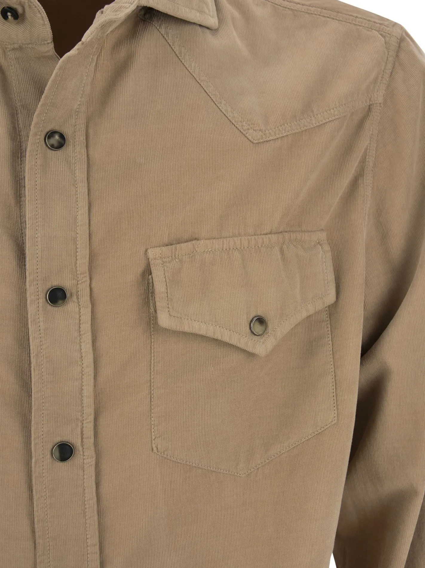 Camicia easy fit in velluto a costine