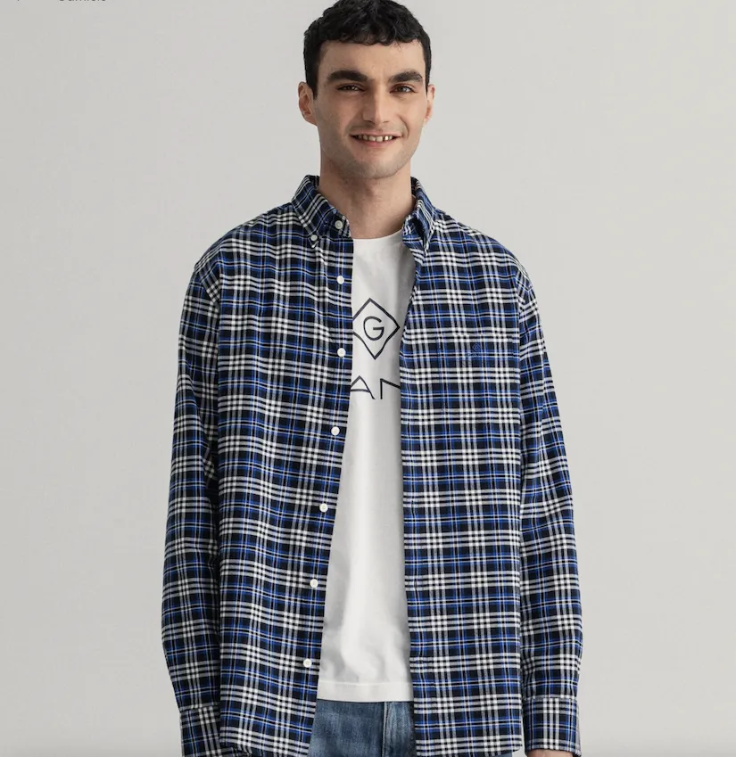 Camicia Gant Uomo Camicia Oxford a quadri regular fit 3016970