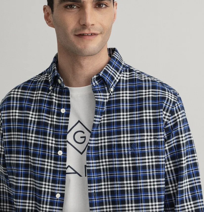 Camicia Gant Uomo Camicia Oxford a quadri regular fit 3016970