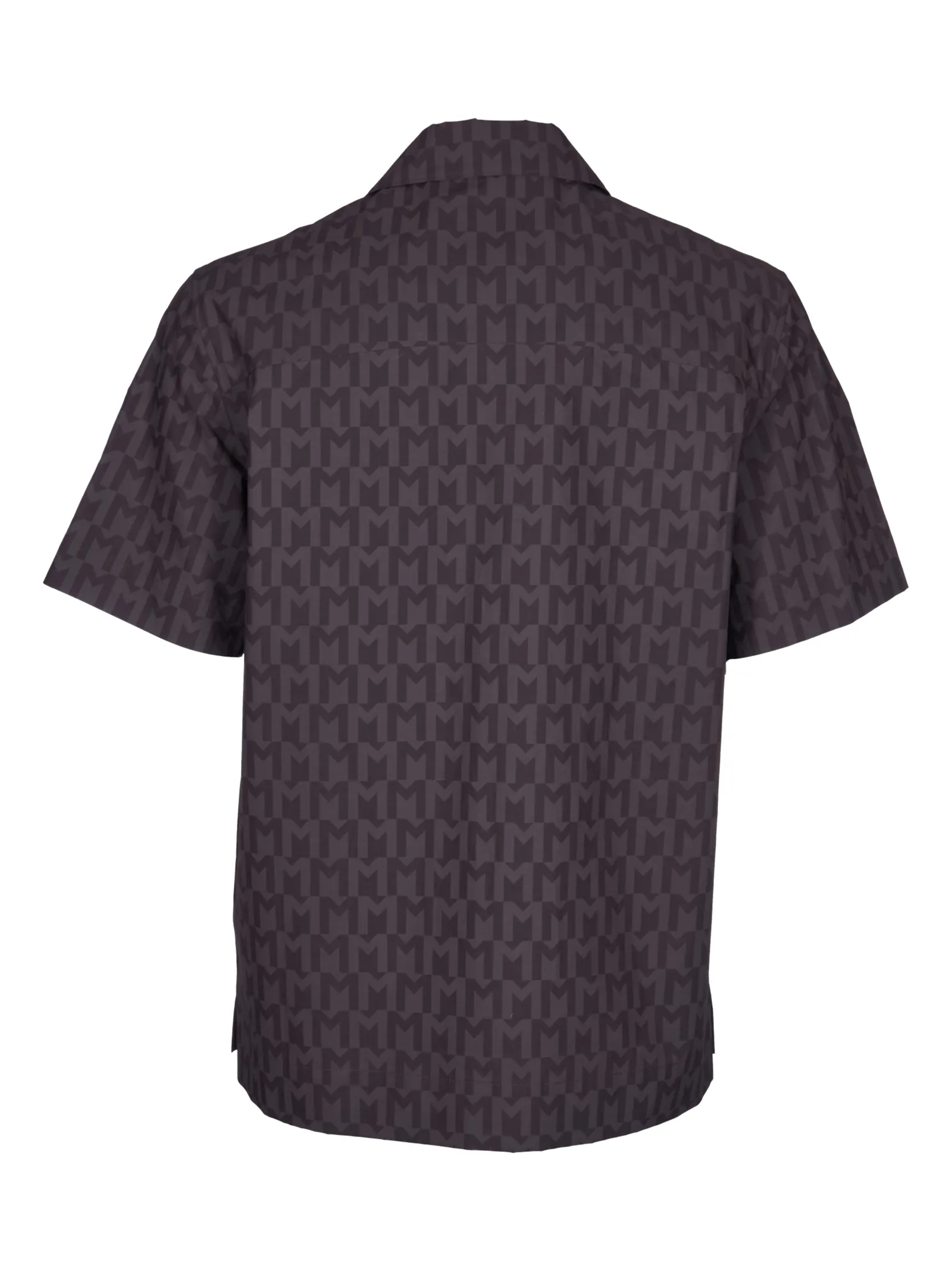 Camicia in cotone con stampa logata