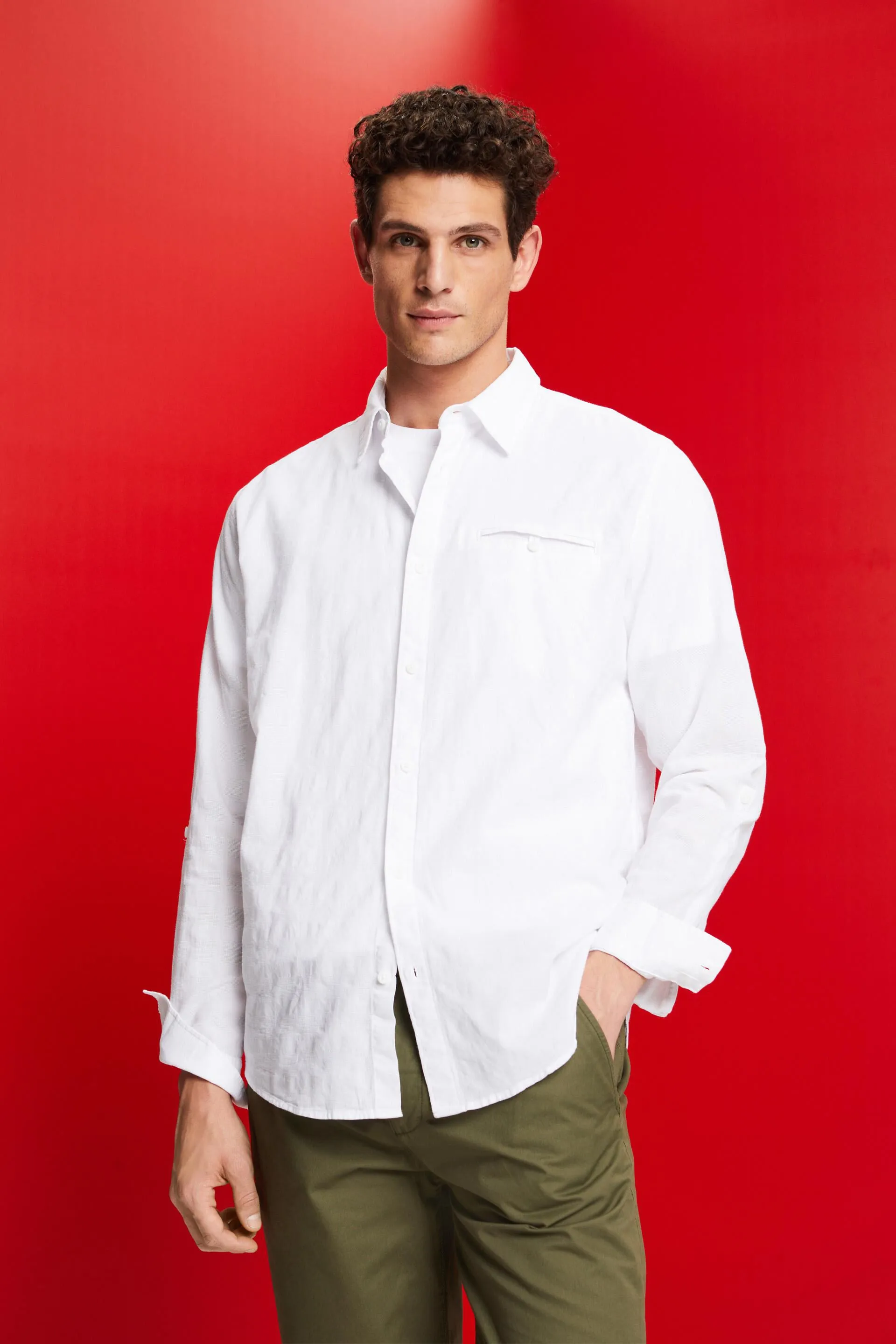 Camicia in cotone strutturato
