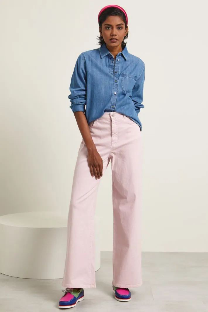 Camicia in denim con taschino