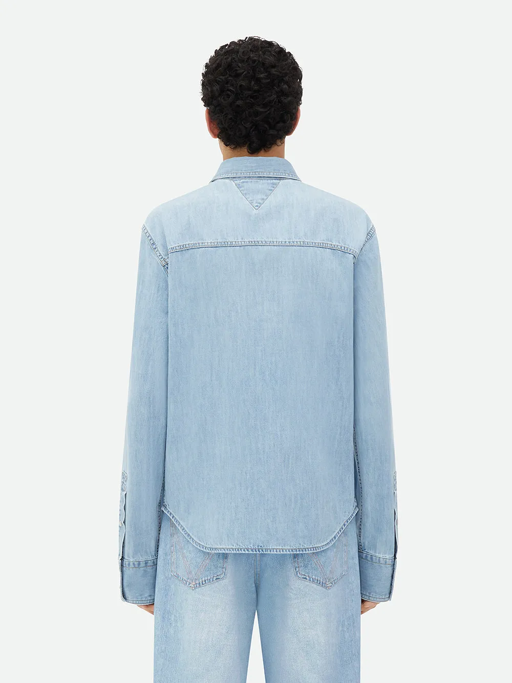 Camicia in Denim Light Bleach