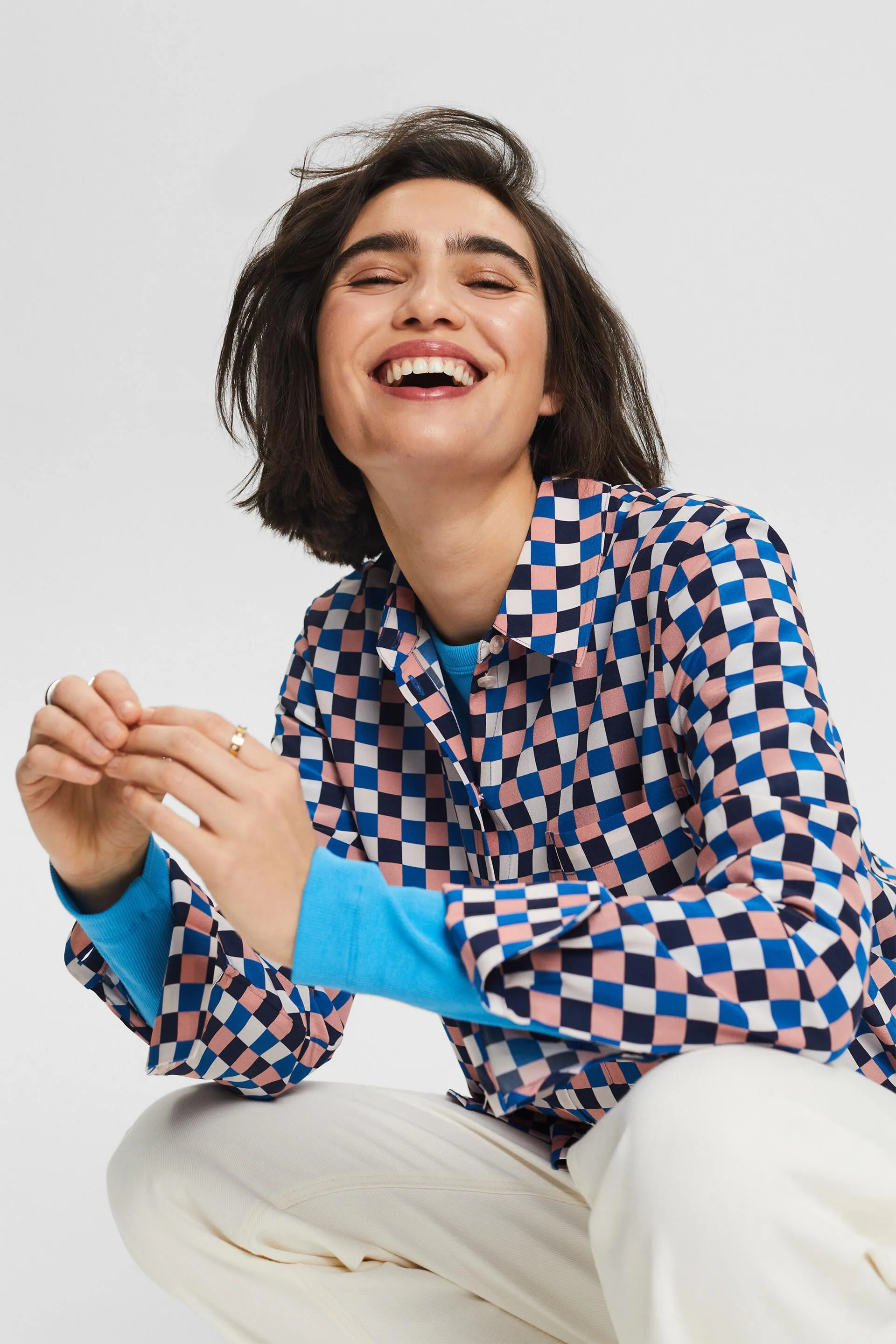 Camicia in seta stampata