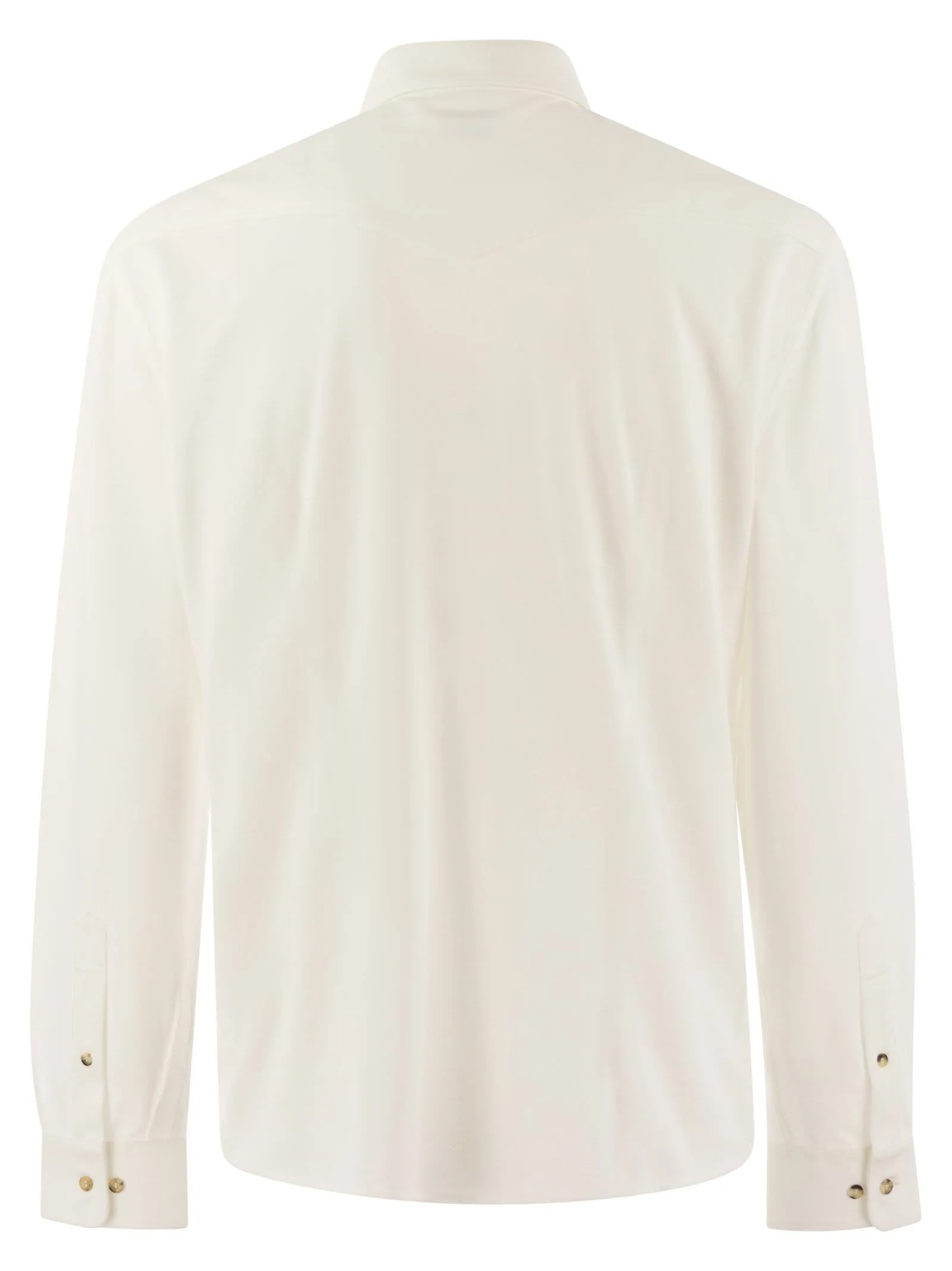 Camicia leisure fit con bottoni automatici, spallone e taschini