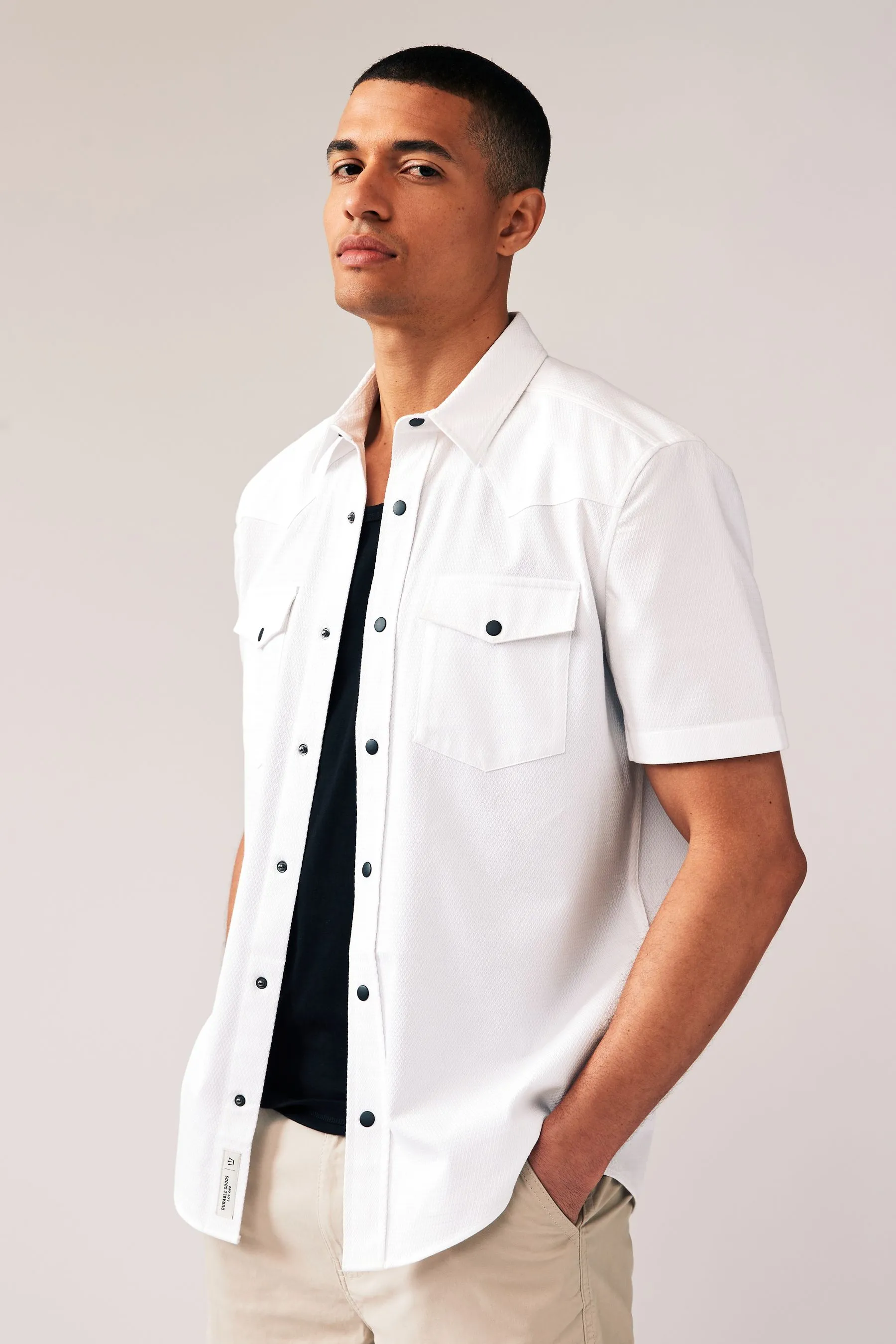 Camicia Manica corta testurizzata stile western