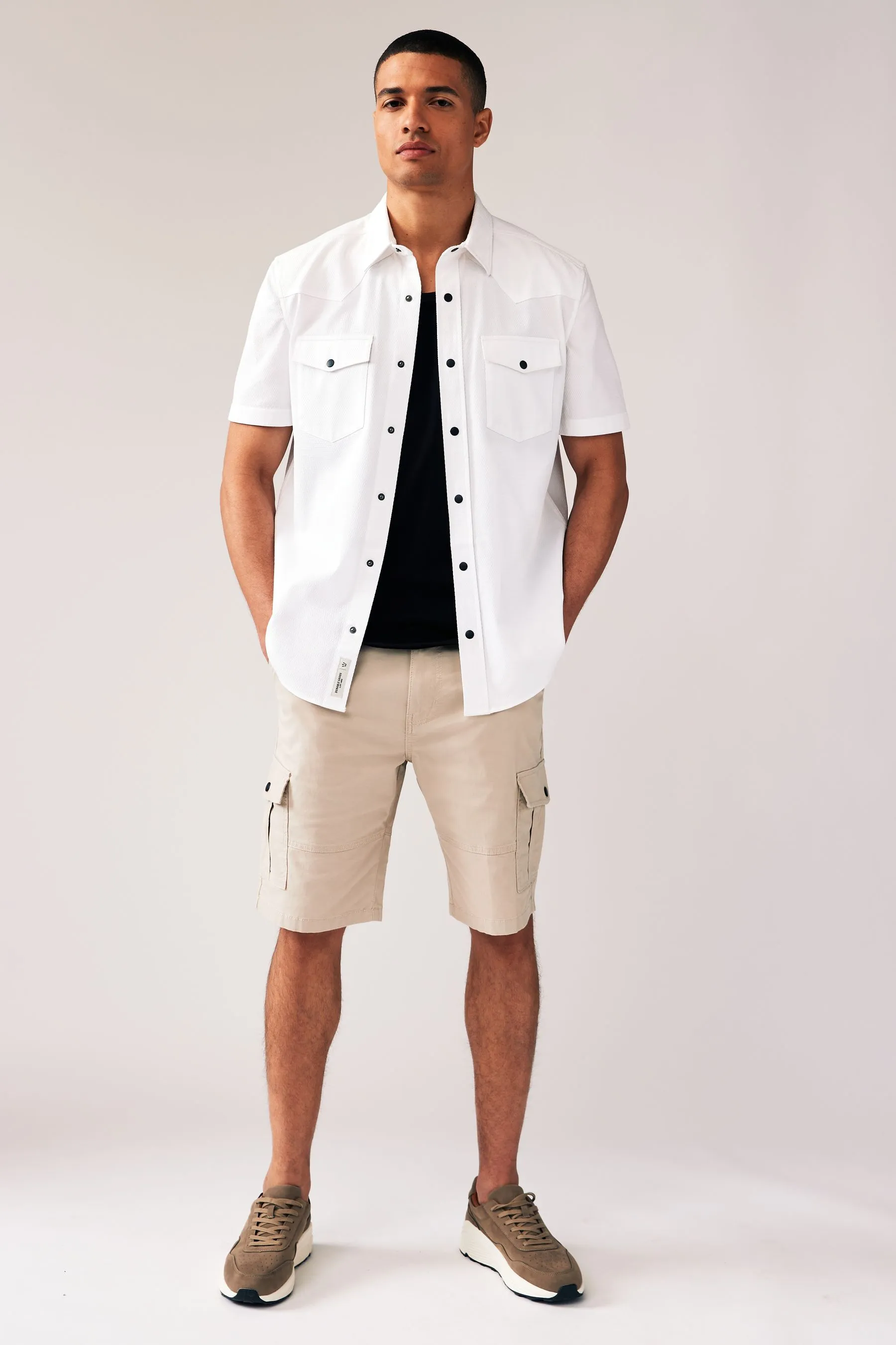 Camicia Manica corta testurizzata stile western