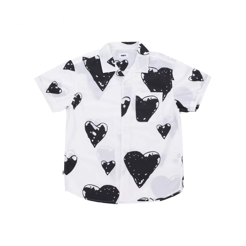 camicia manica corta uomo loveless woven WHITE MULTI