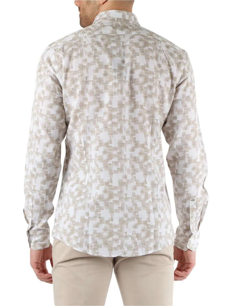 Camicia NAPOLI slim fit in cotone e lino