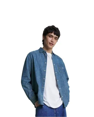 Camicia Uomo Western Relaxed Fit Denim