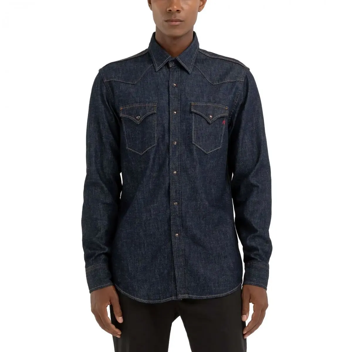 Camicia Western In Denim