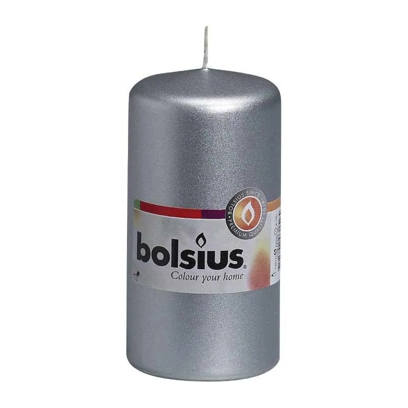 Candela Pillar Argento Ø5.8x H.12 cm 