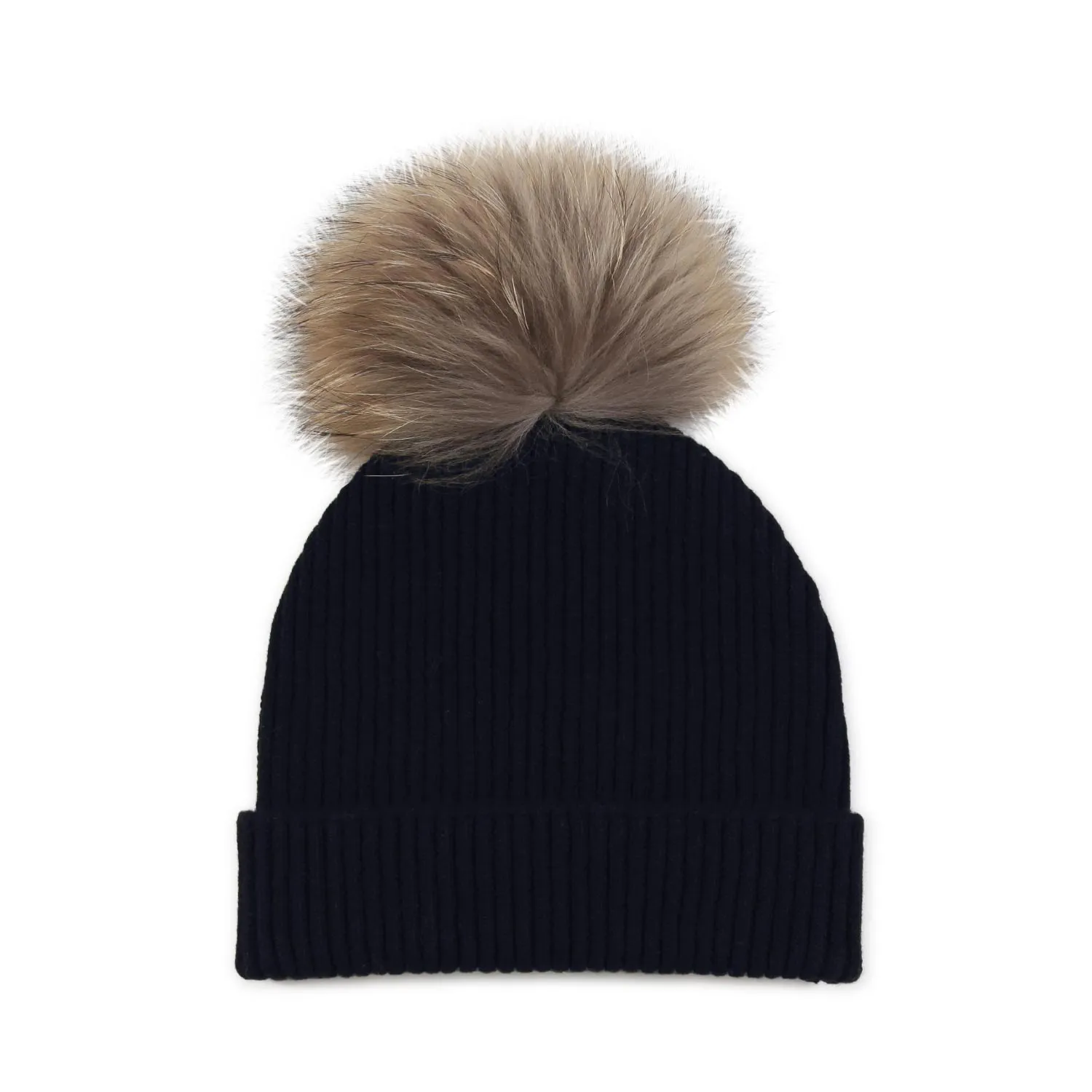 Cappello Blu Navy Di Lana E Nylon Bambina E Teen