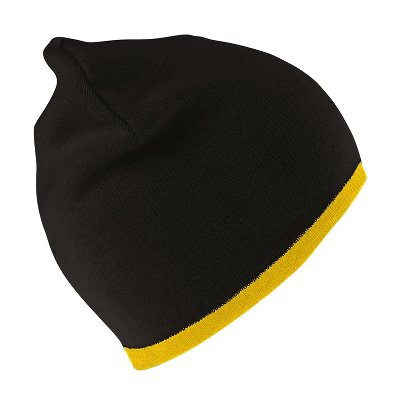 Cappello in maglia a contrasto