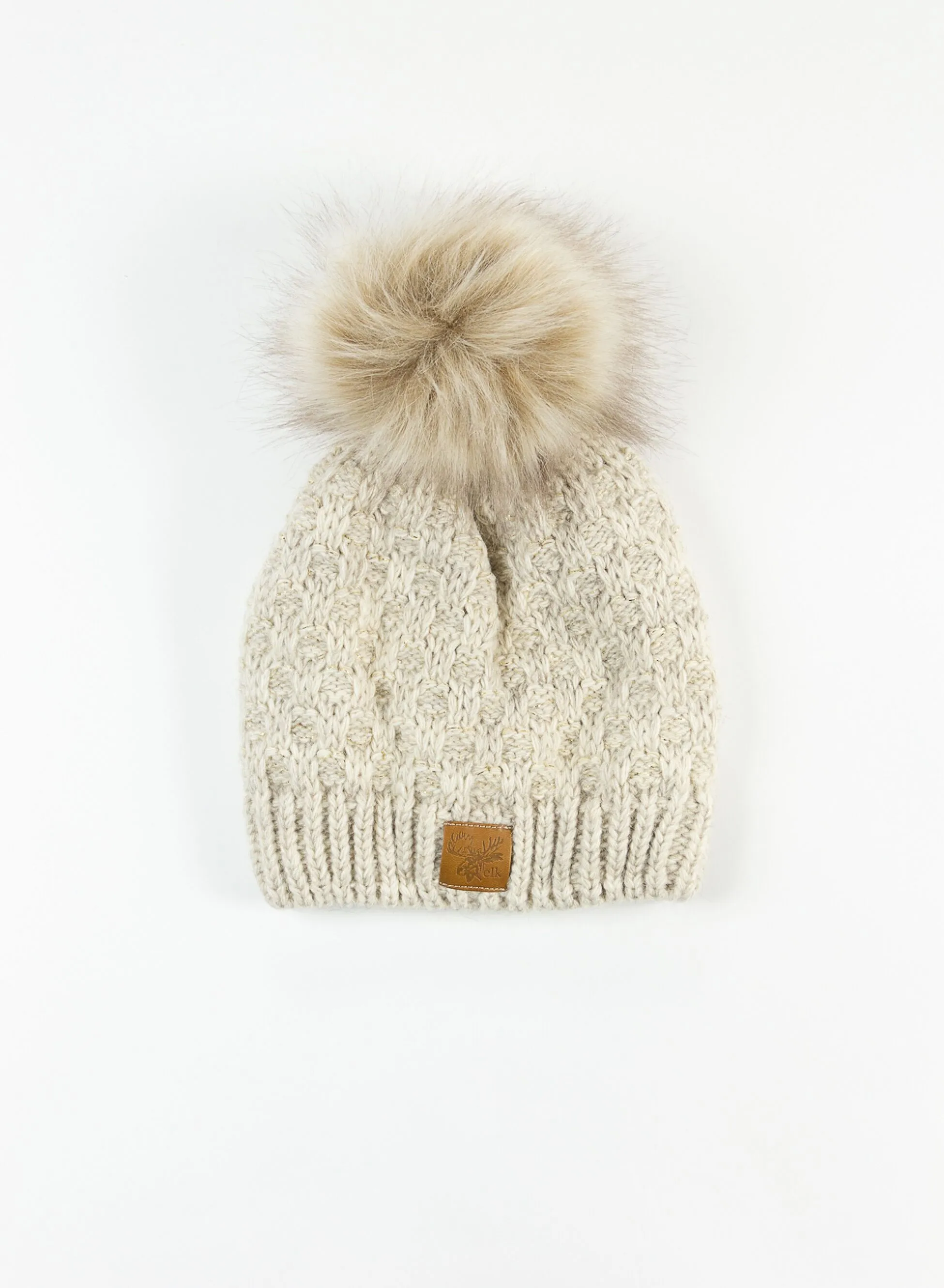 cappello maglia lurex pon pon