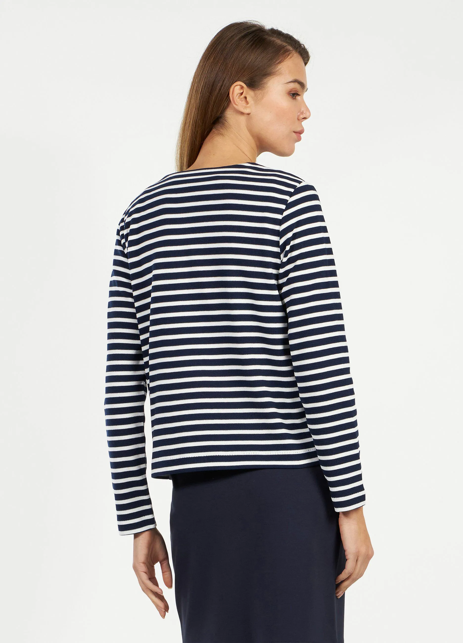 Cappottino in maglia a righe