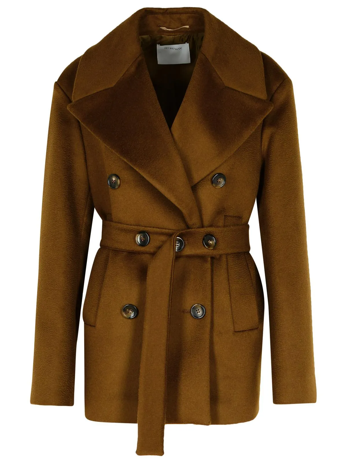 Cappotto di lana marrone orchis