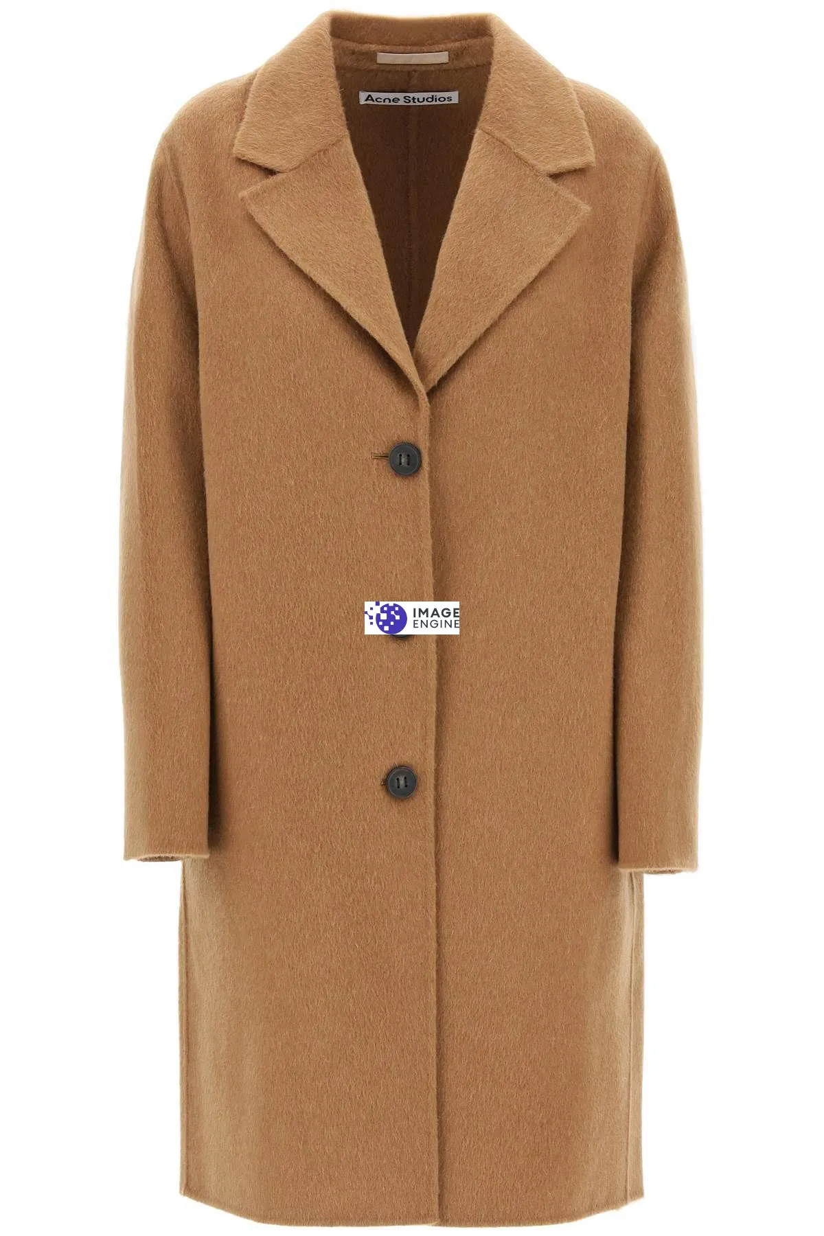 Cappotto midi in lana e alpaca