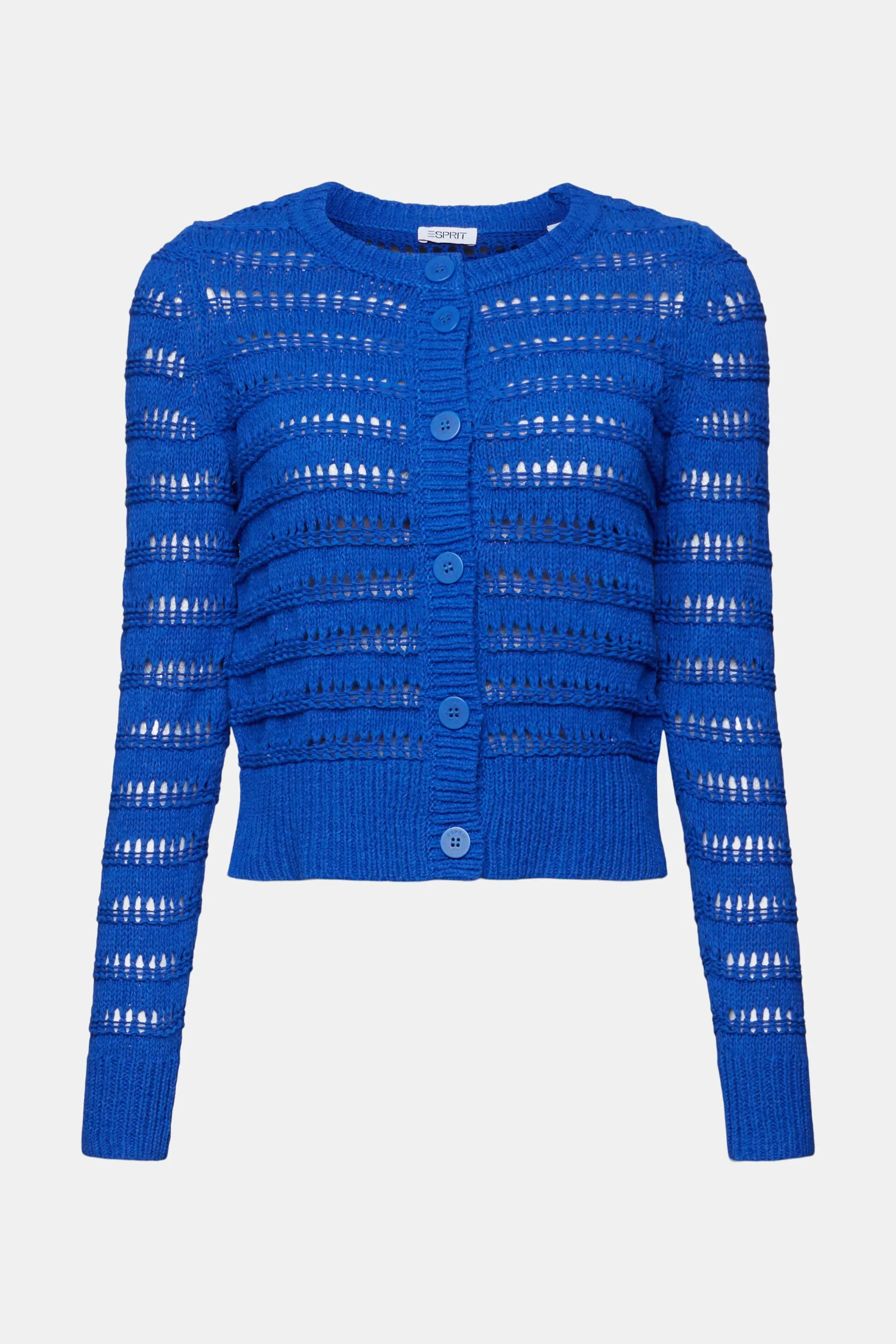 Cardigan a maglia traforata
