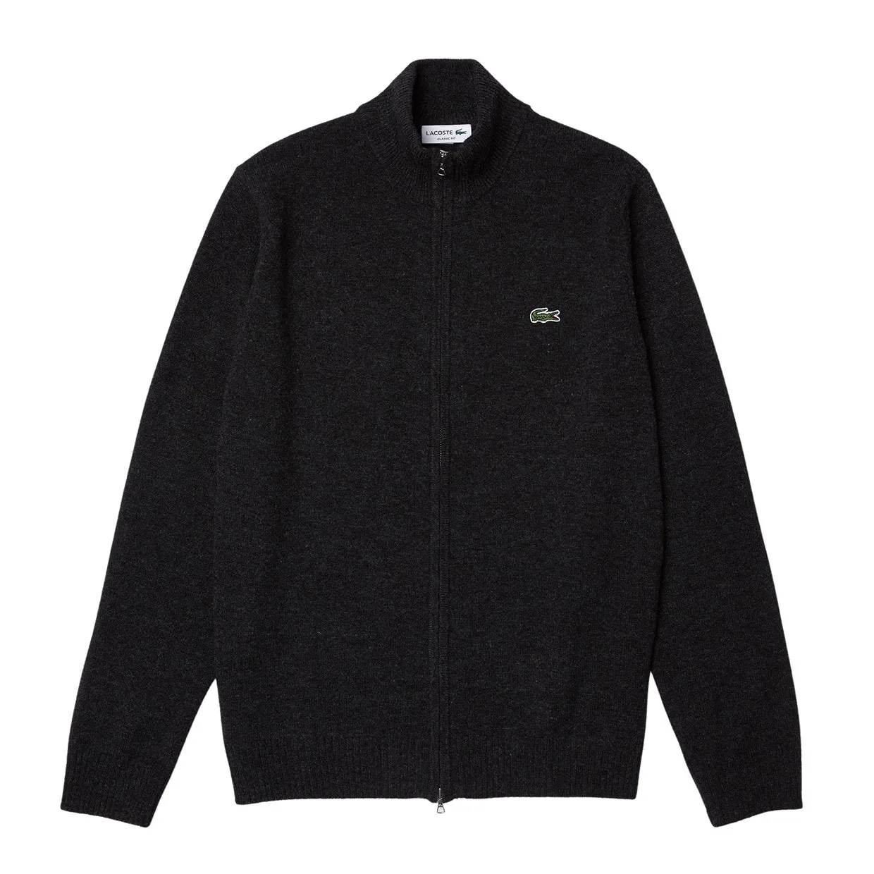 Cardigan Lacoste Full Zip Grigio Antracite