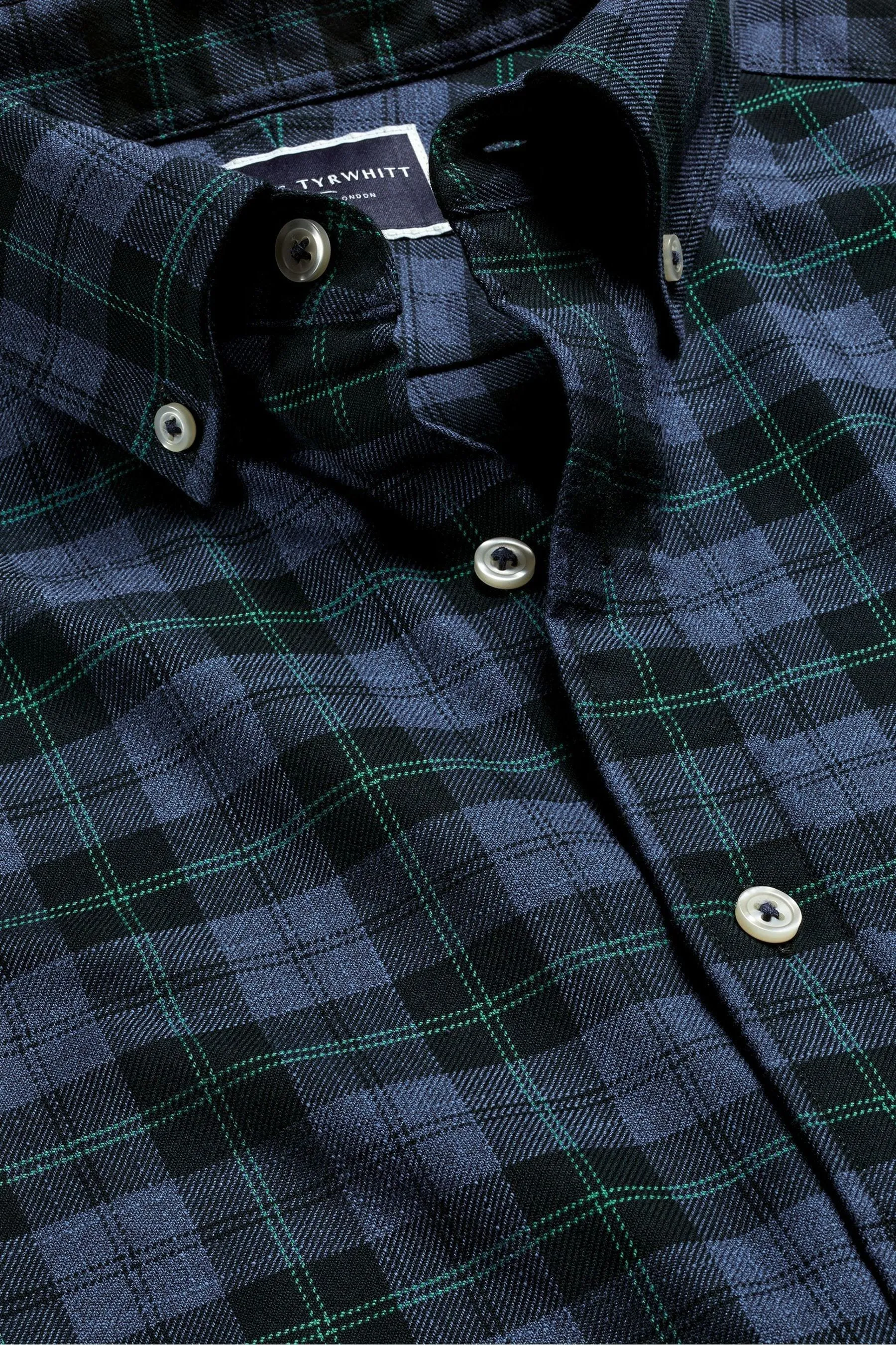 Charles Tyrwhitt - Camicia a quadri in Vestibilità attillata / Slim in twill no-stiro