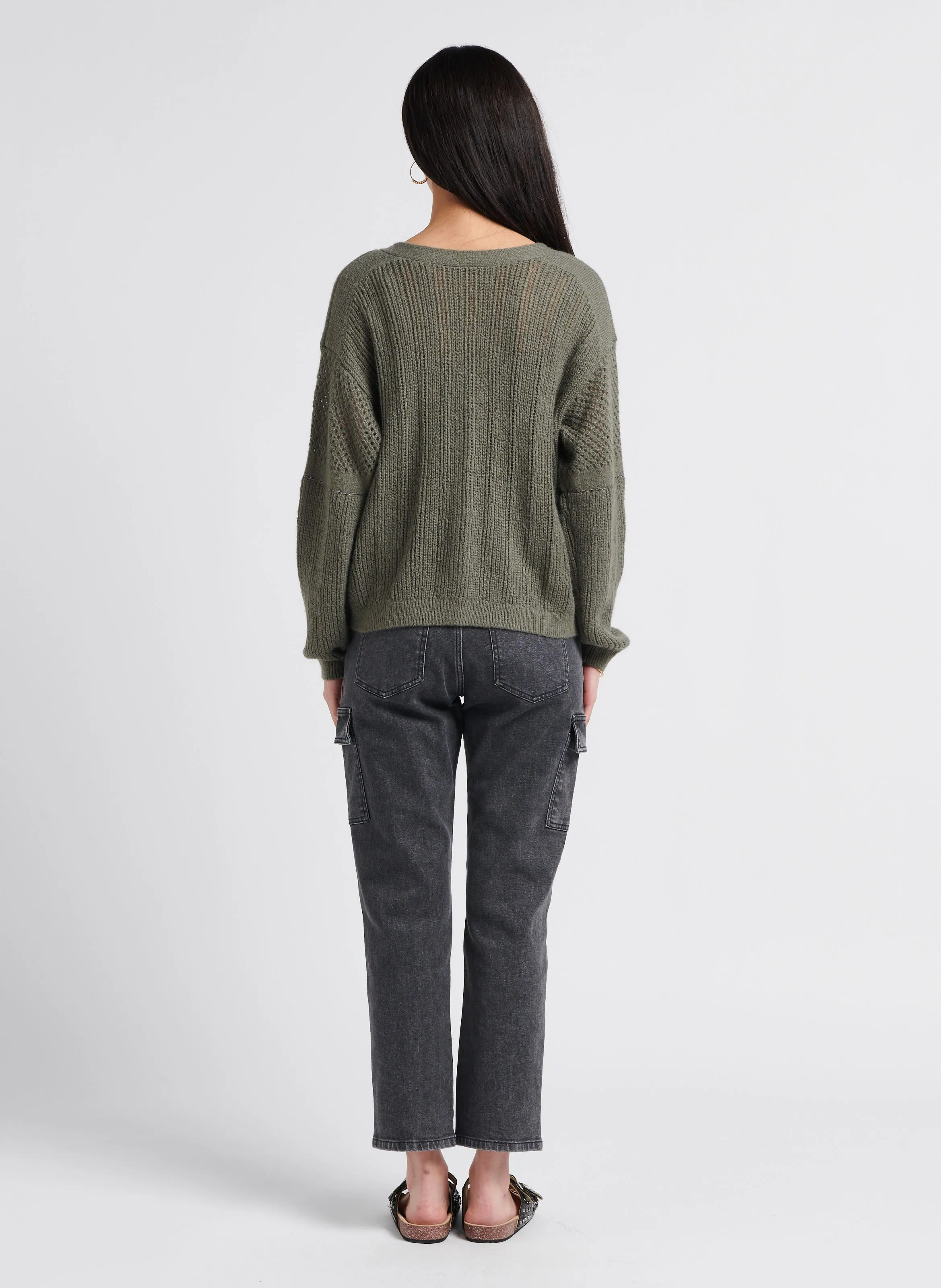  CLARIS VIROT   ODETTE - Sandali bassi in pelle pitone | Nero