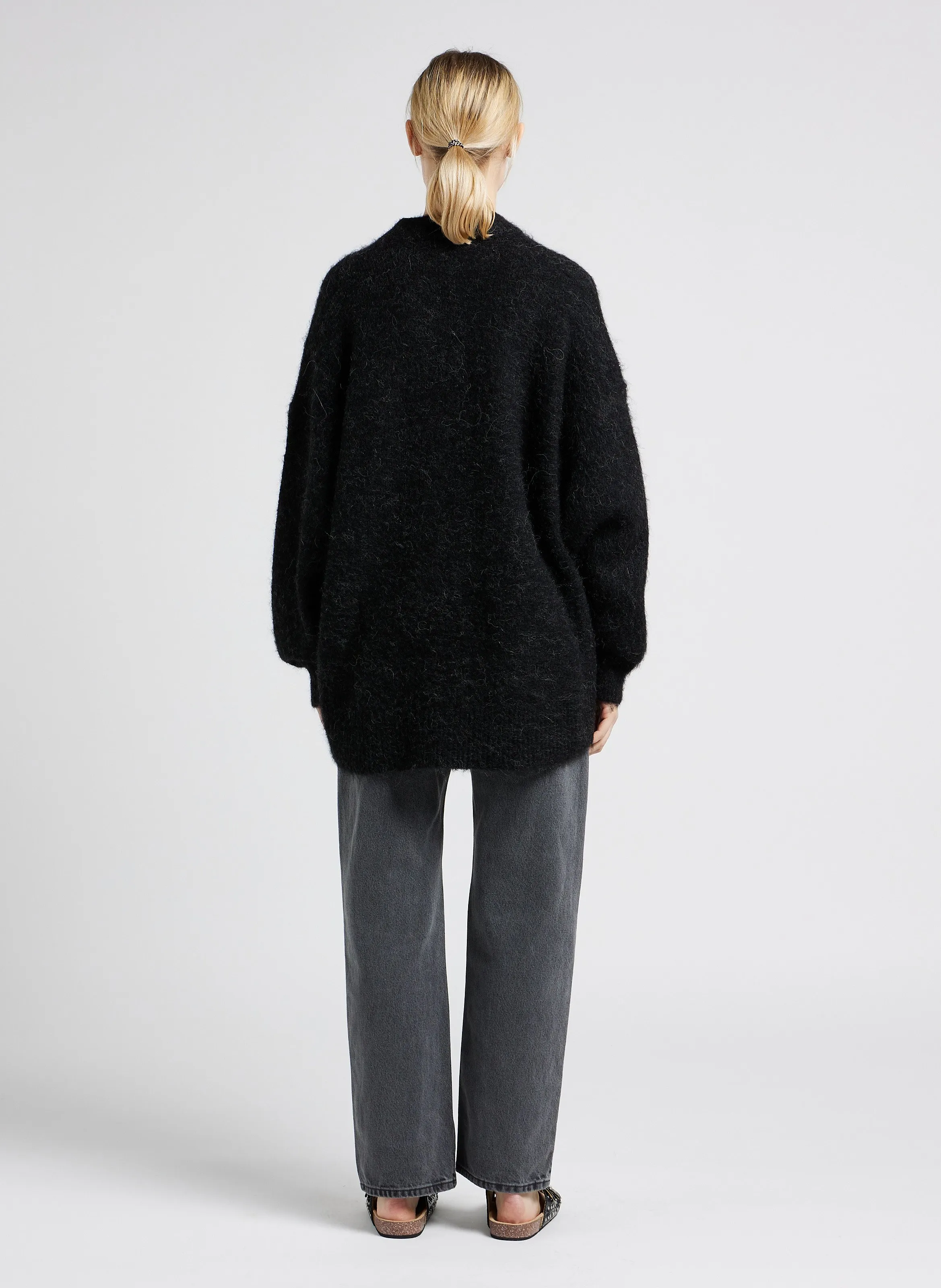  CLARIS VIROT   ODETTE - Sandali bassi in pelle pitone | Nero