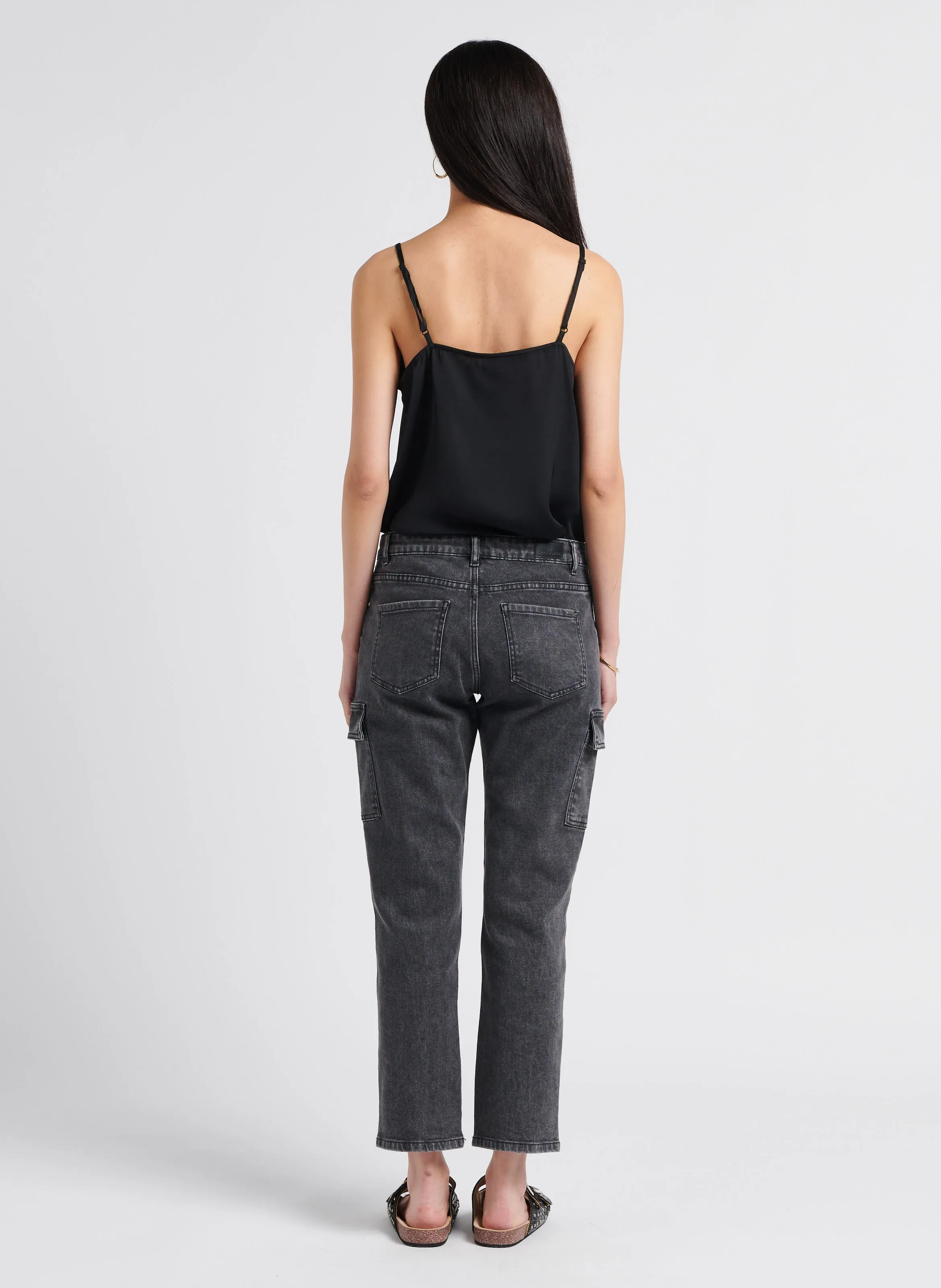  CLARIS VIROT   ODETTE - Sandali bassi in pelle pitone | Nero