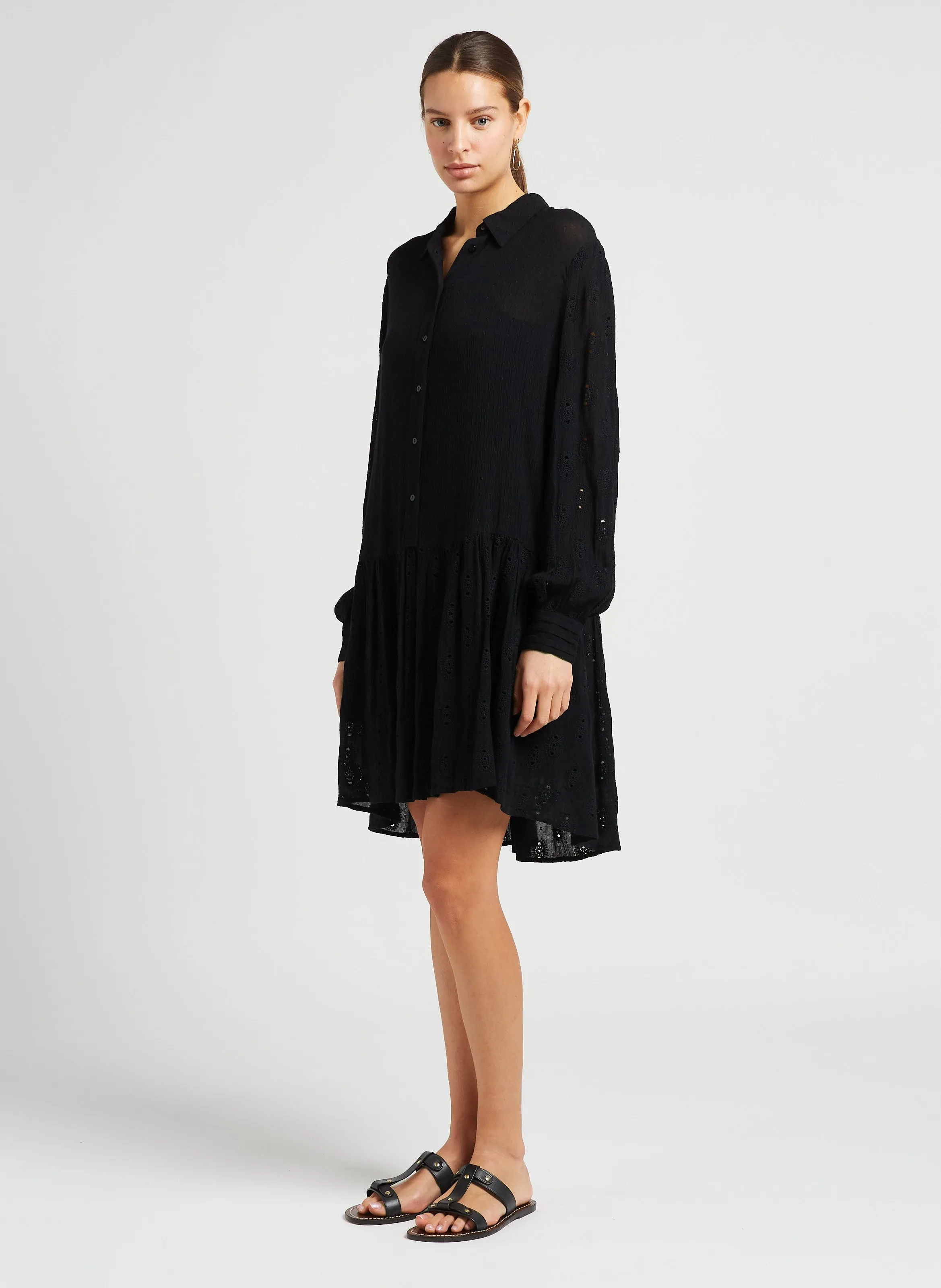  CLARIS VIROT   ODETTE - Sandali bassi in pelle pitone | Nero