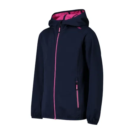 CMP   bambina    Giacca in softshell leggero con cappuccio fisso - col. 00MR