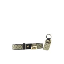 Cofanetto regalo nero con cintura e portachiavi