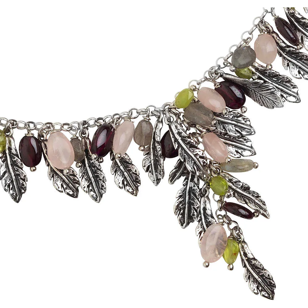 collana Argento 925 con Pendente donna Bottega Boccadamo Verde Carezza