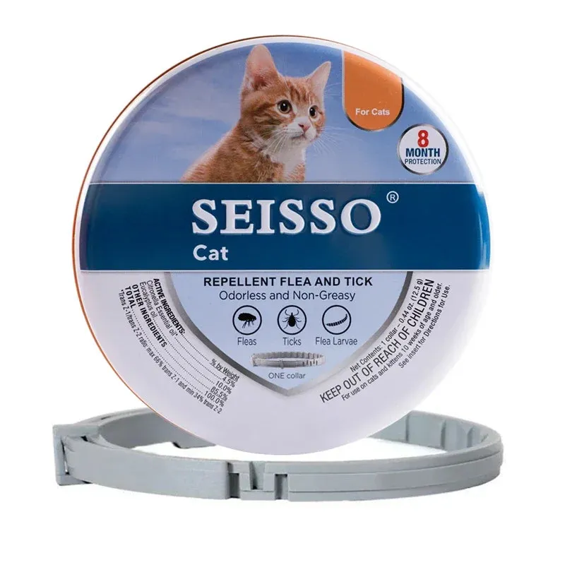 Collari Anti pulci e zecche per cani, collare regolabile di protezione per animali domestici di 8 mesi per cani di taglia grande