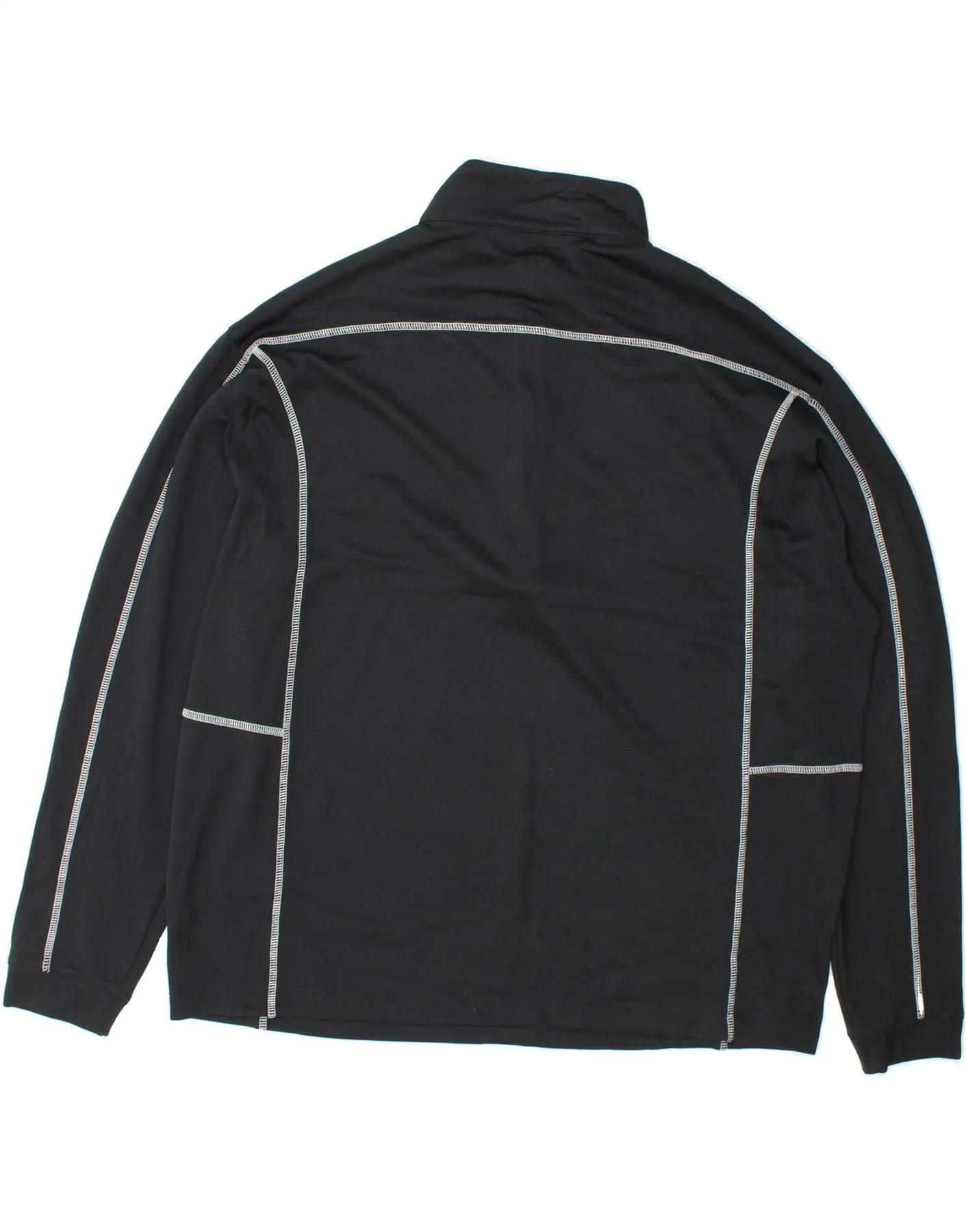 COLUMBIA Mens Omni-Wick Graphic Zip Neck Pullover Tracksuit Top XL Black