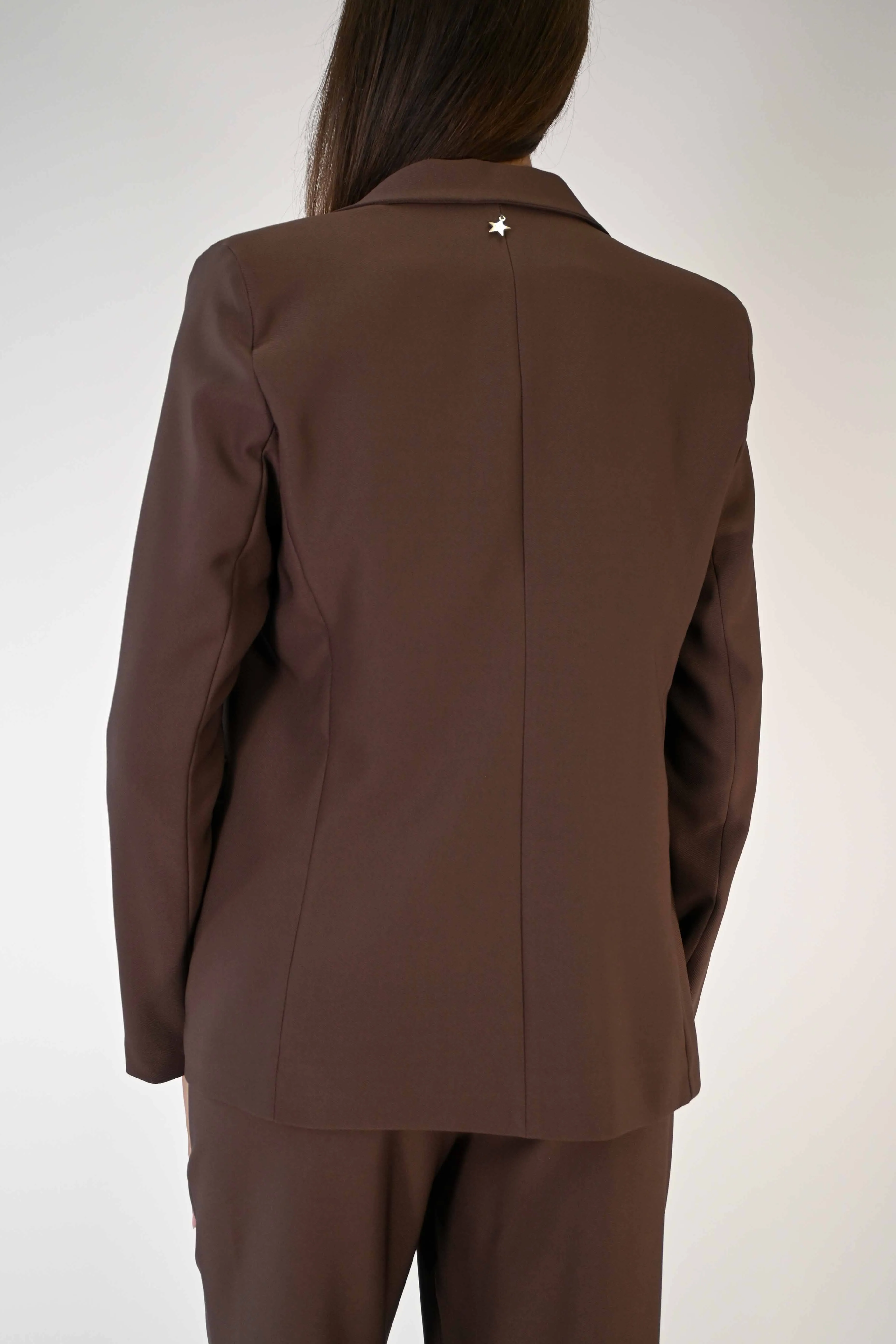 COMPLETO GIACCA+PANTALONE IN DRILL ELASTICIZZATO MORO