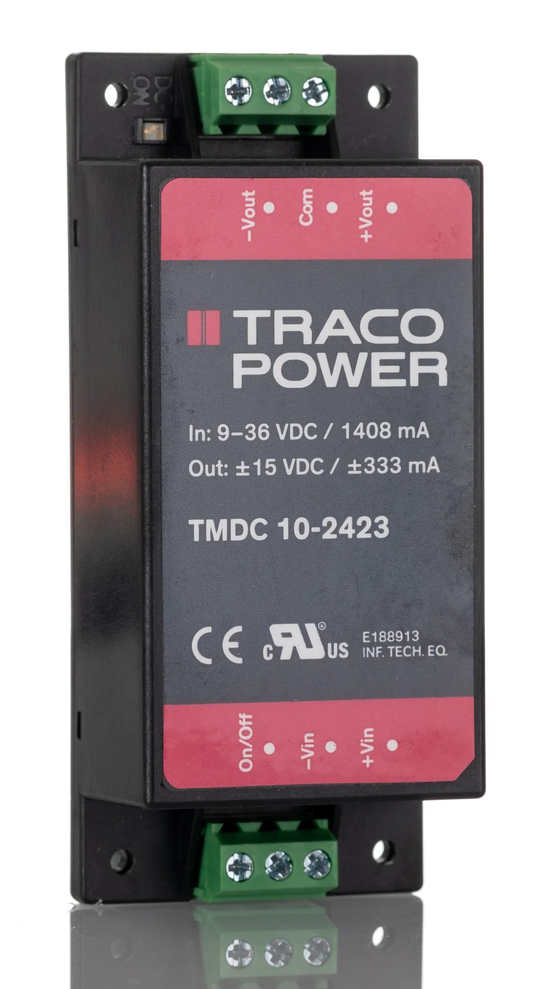 Convertitore c.c.-c.c. 10W, Vin 9 → 36 V c.c., Vout ±15V cc, 3kV cc