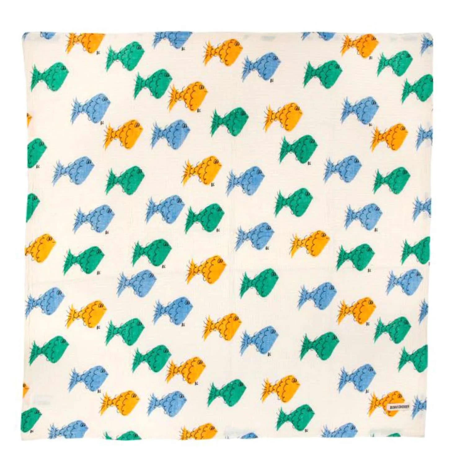 Coperta Bianco Sporco Con Pesciolini Multicolor