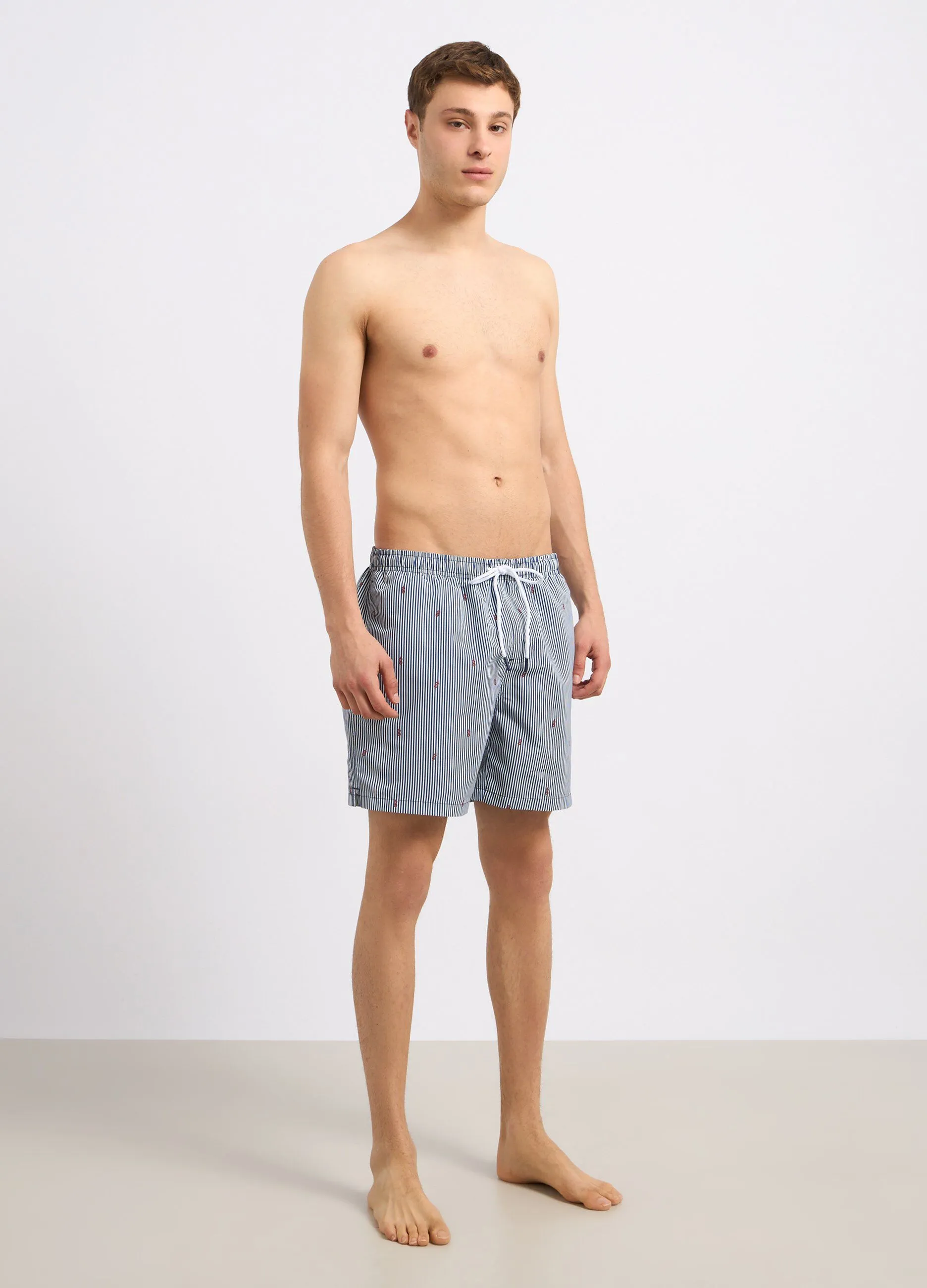 Costume shorts a righe uomo
