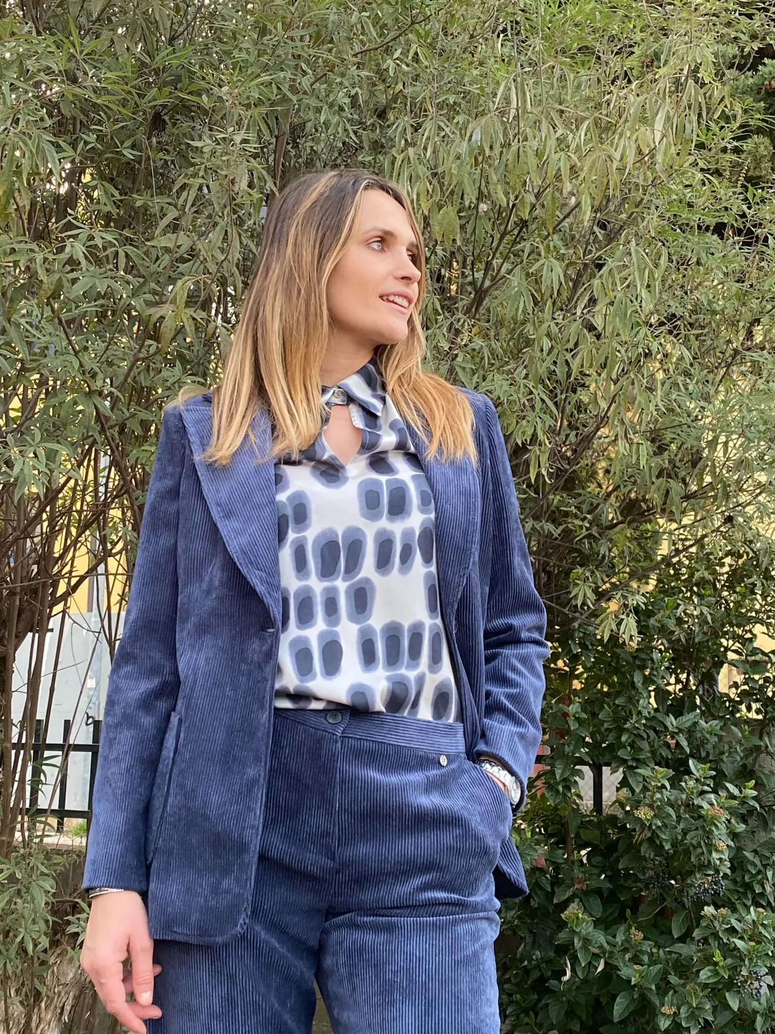 DIANA GALLESI camicia donna maniche lunghe stampa astratta 2290R002782N