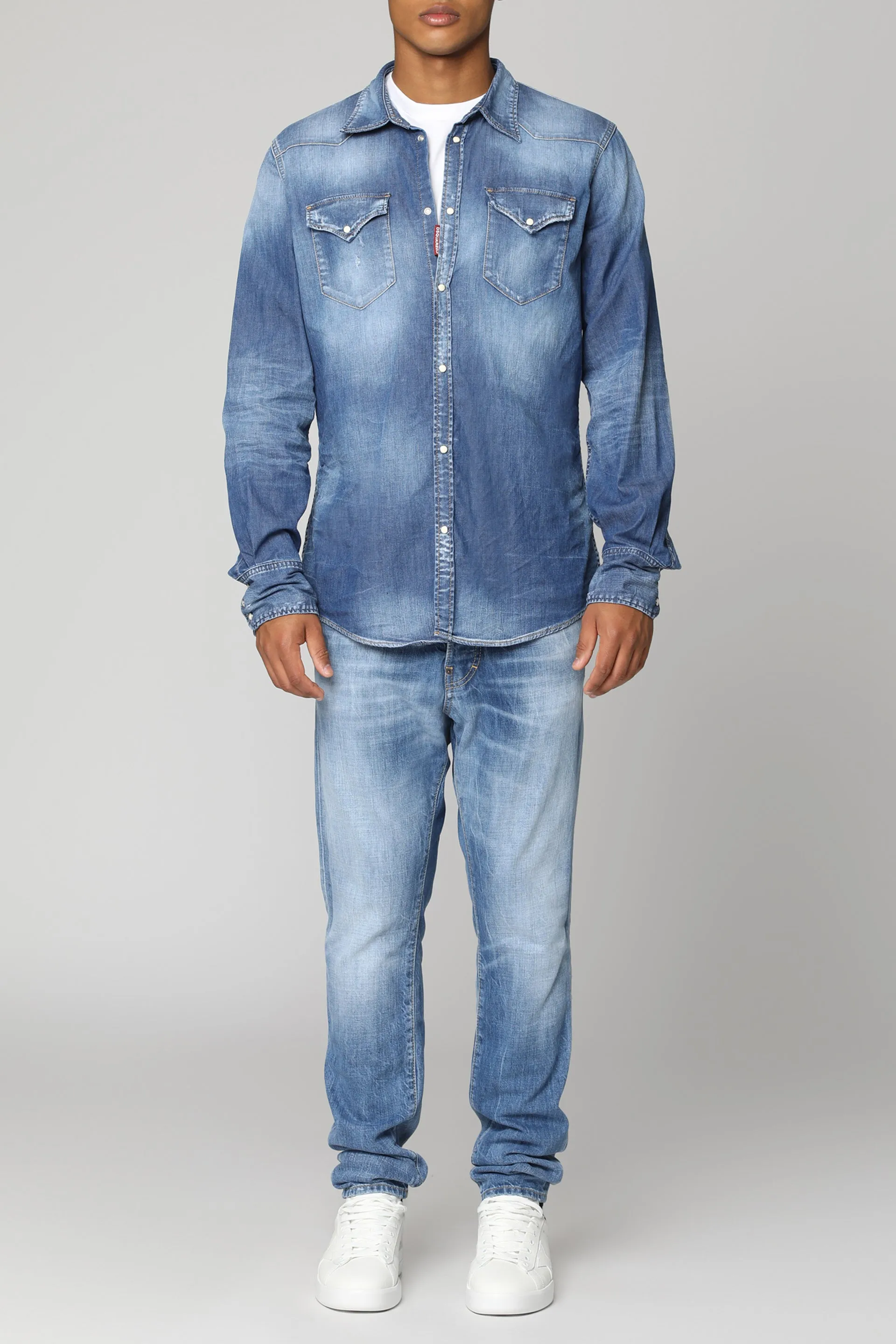 Dsquared2 Camicia in denim stile Western